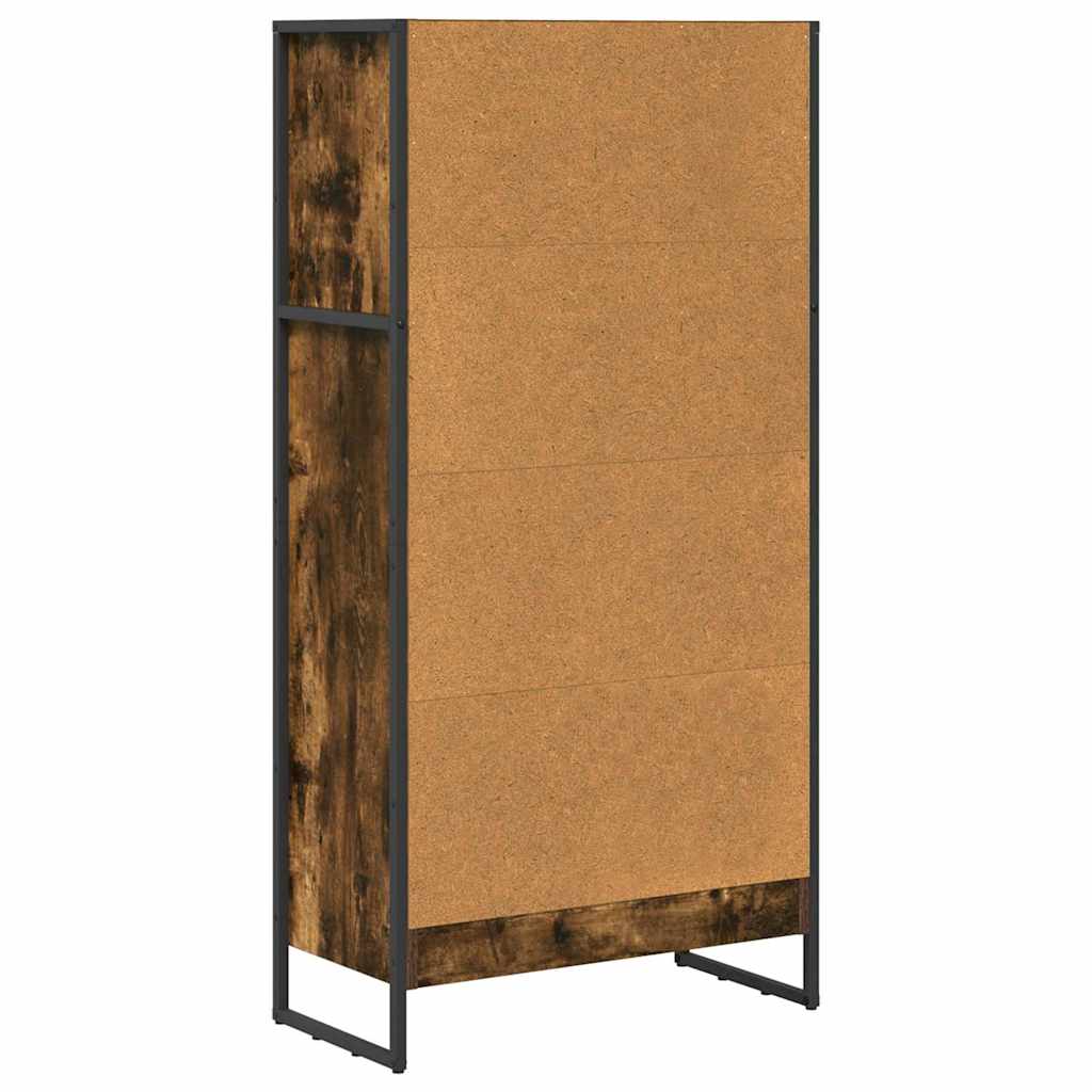 Könyvespolc 60 x 30 x 121 cm Szerelt Fa Füstös tölgy