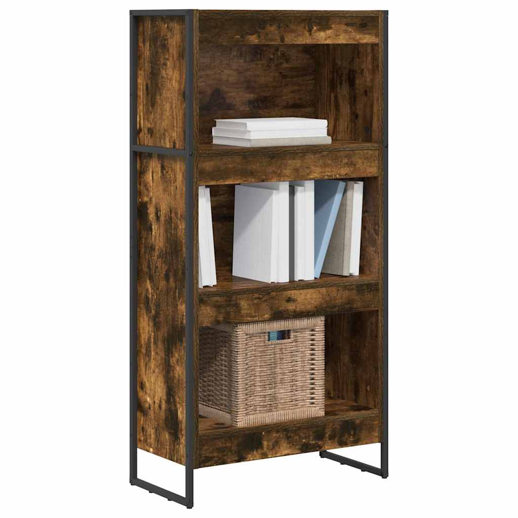Könyvespolc 60 x 30 x 121 cm Szerelt Fa Füstös tölgy