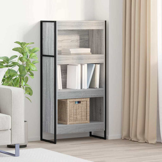 Könyvespolc Szürke Sonoma 60 x 30 x 121 cm Faanyag