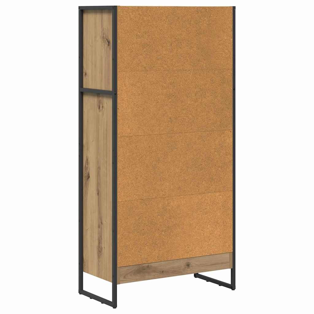 Könyvespolc 60 x 30 x 121 cm Szerelt Fa Művészi tölgy