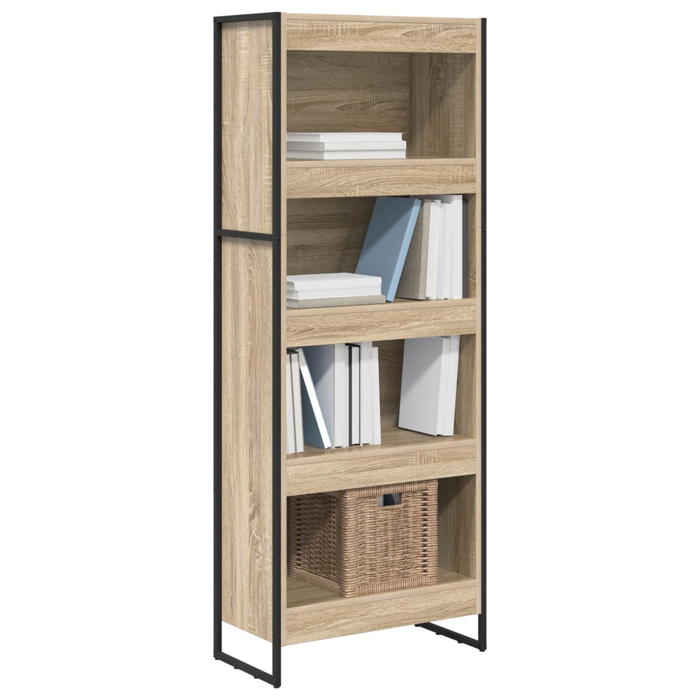 Könyvespolc 60 x 30 x 155 cm Szerelt Fa Sonoma