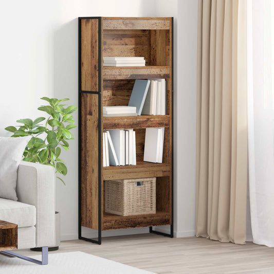 Könyvespolc Öreg fa 60 x 30 x 155 cm Faanyag