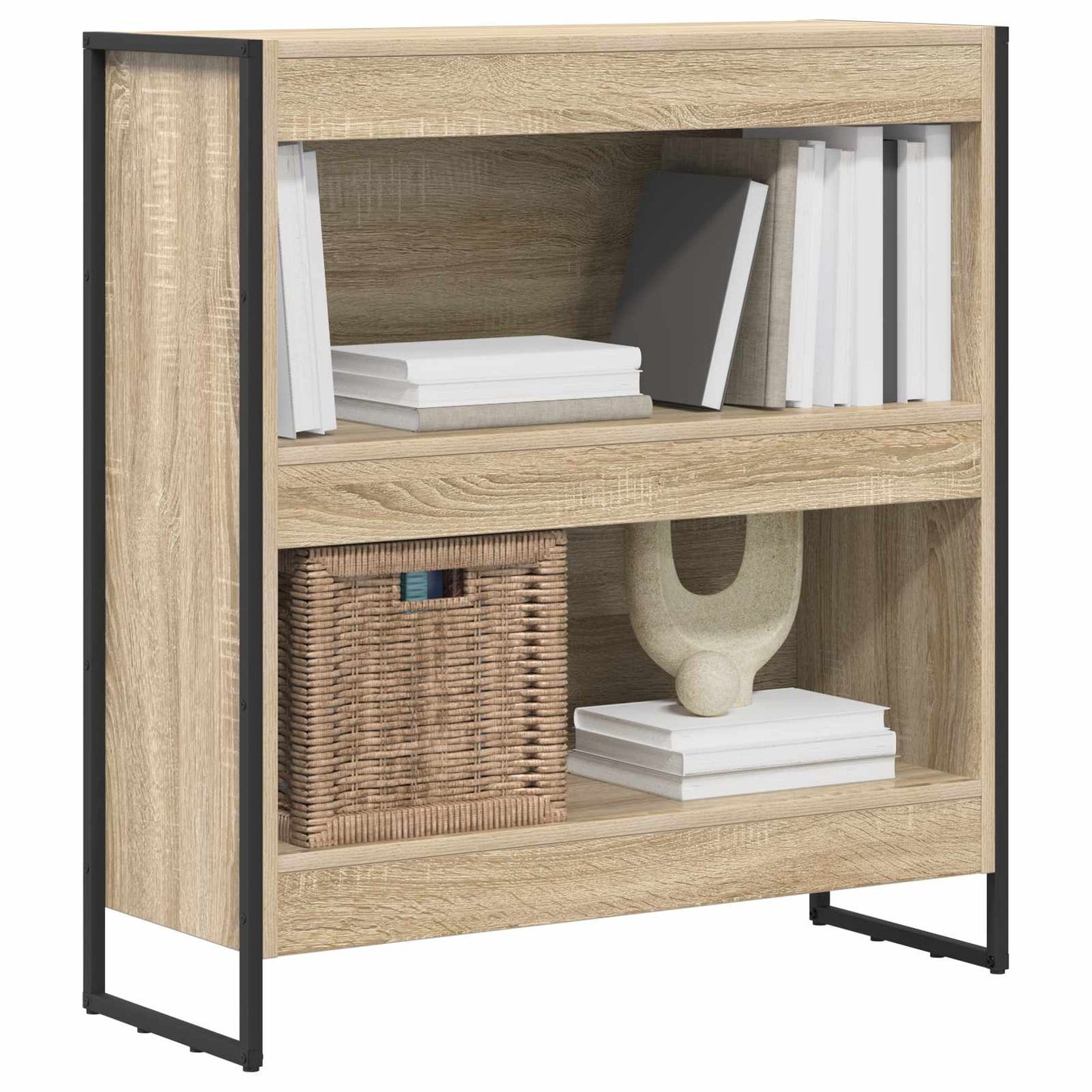 Könyvespolc 80 x 30 x 86,5 cm Szerelt Fa Sonoma
