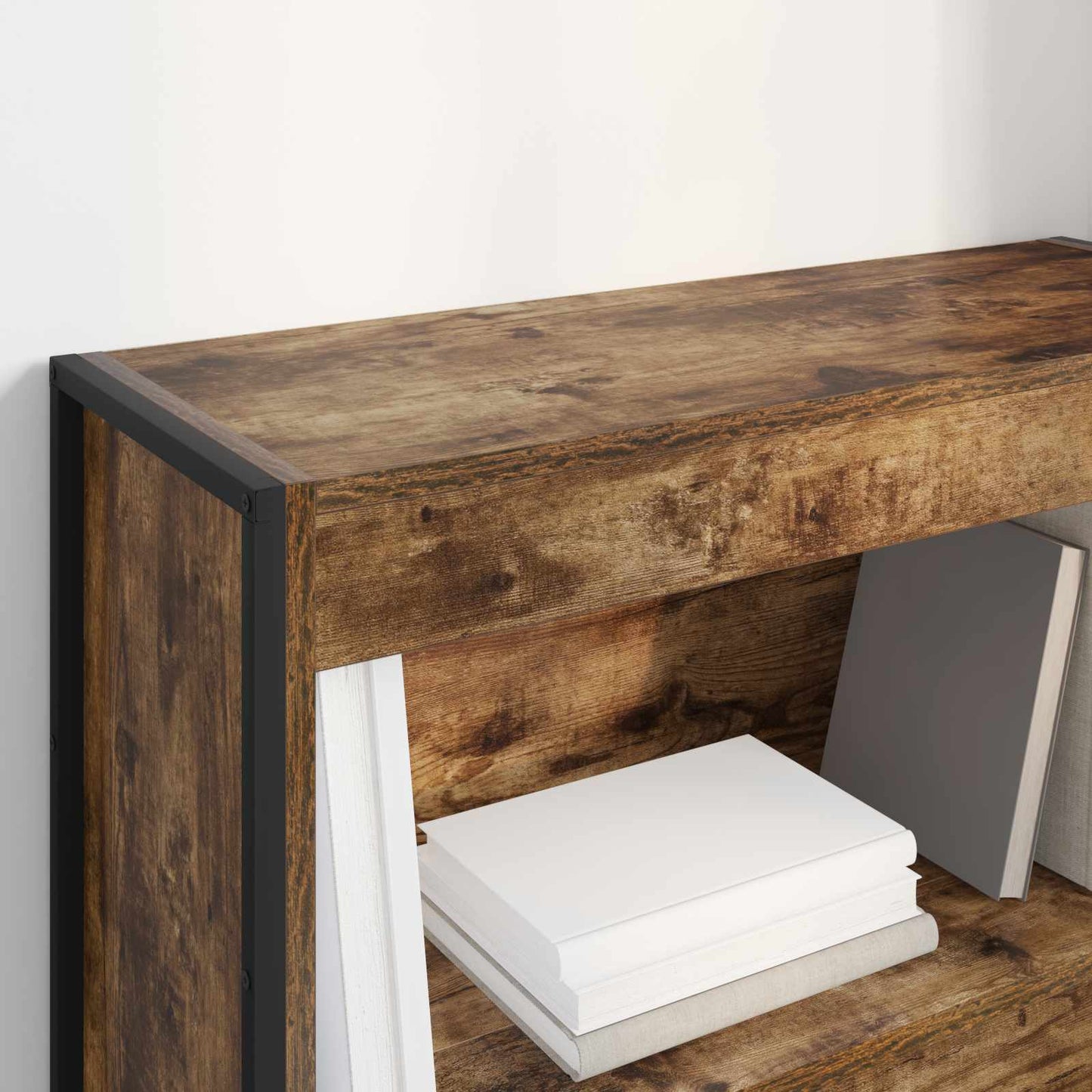 Könyvespolc 80 x 30 x 86,5 cm Szerelt Fa Füstös tölgy