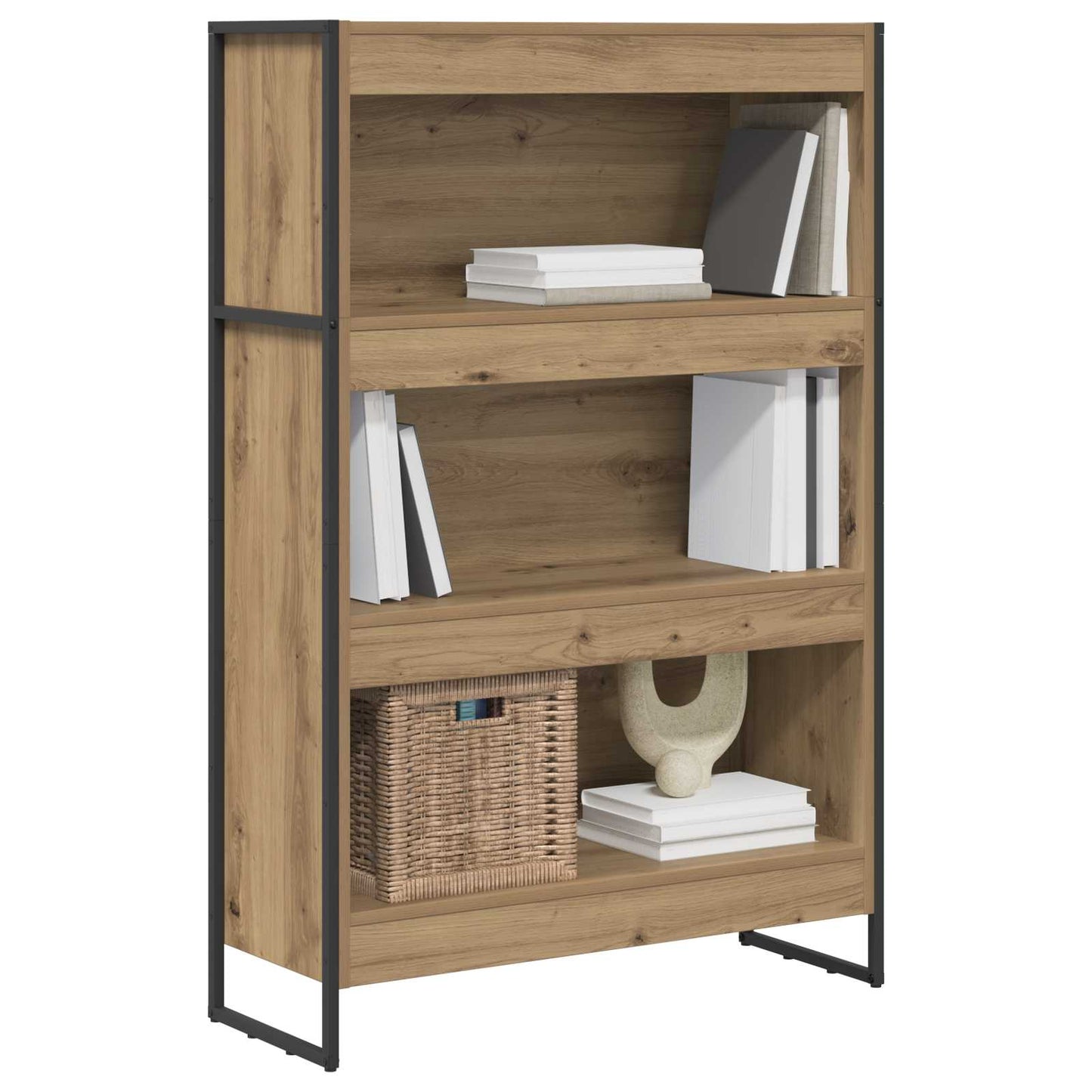 Könyvespolc 80 x 30 x 121 cm Szerelt Fa Művészi tölgy
