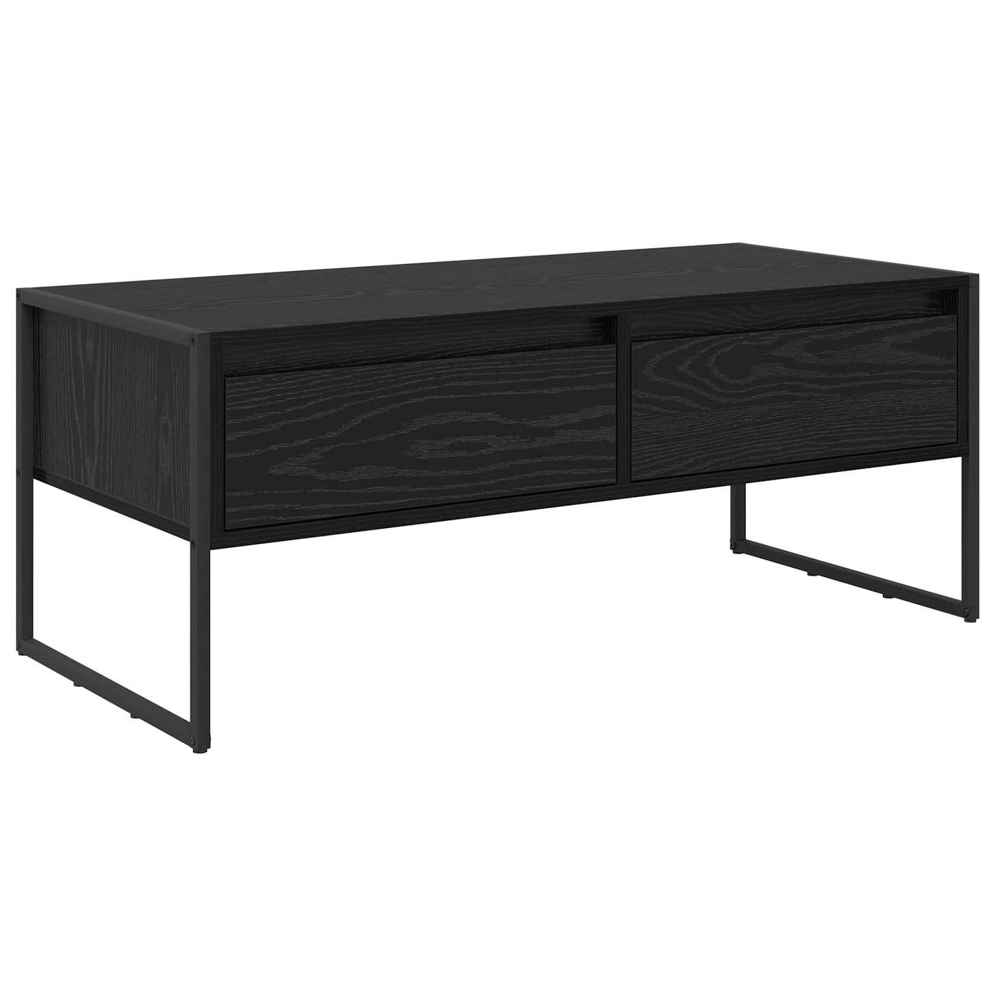 Dohányzóasztal Fekete tölgy 100 x 46 x 40 cm Szerelt Fa