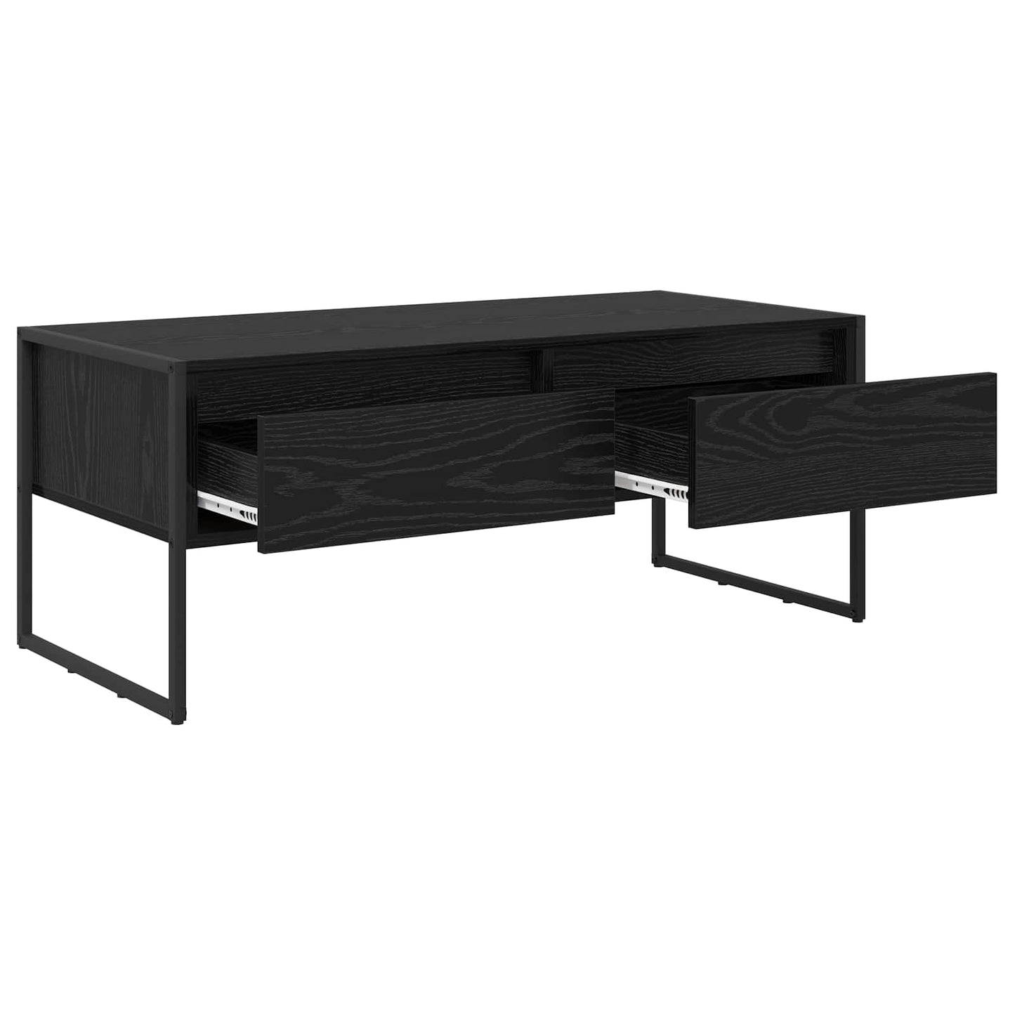 Dohányzóasztal Fekete tölgy 100 x 46 x 40 cm Szerelt Fa