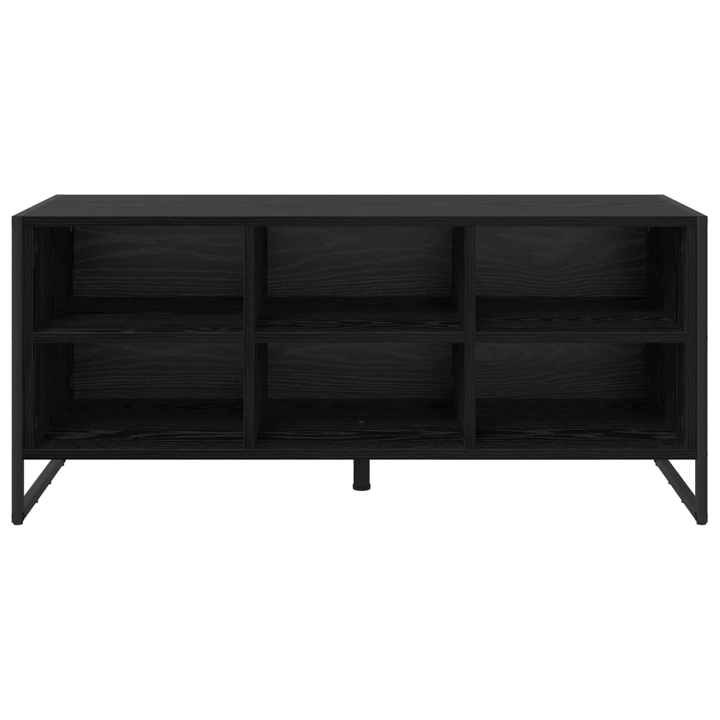 Cipőszekrény 100 x 35 x 44 cm Szerelt Fa Fekete tölgy