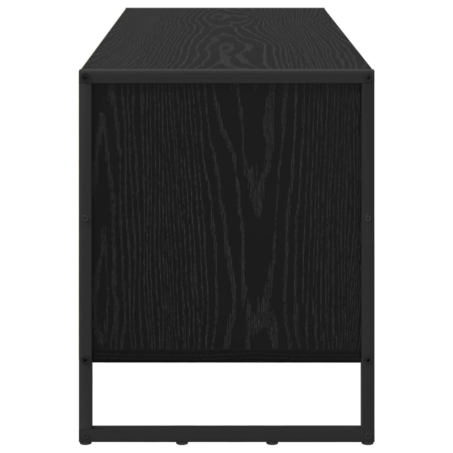 Cipőszekrény 100 x 35 x 44 cm Szerelt Fa Fekete tölgy