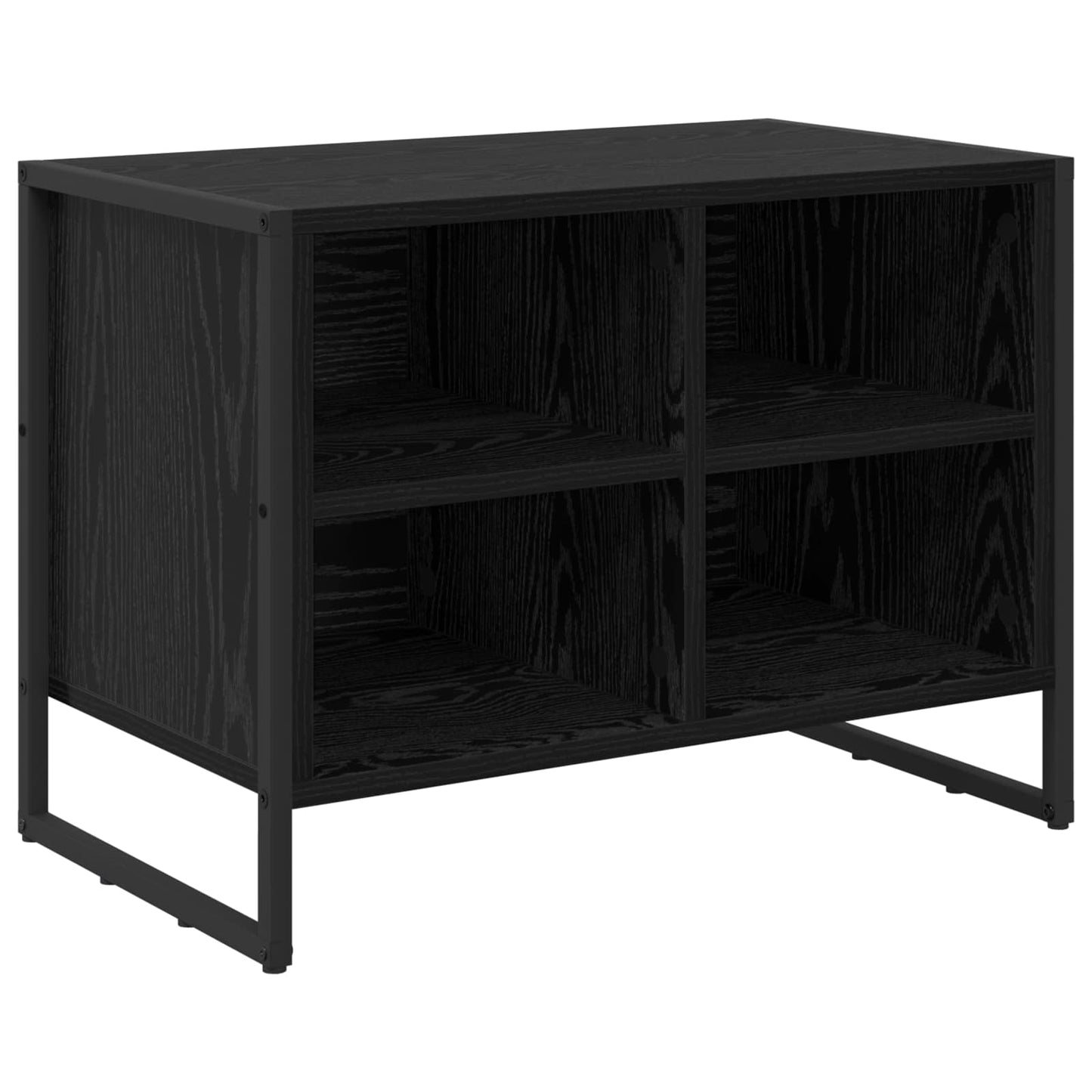 Cipőszekrény 60 x 35 x 44 cm Szerelt Fa Fekete tölgy