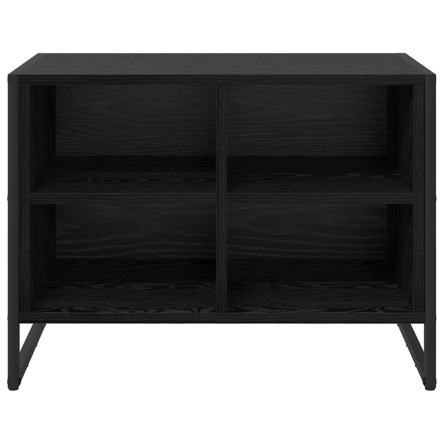 Cipőszekrény 60 x 35 x 44 cm Szerelt Fa Fekete tölgy