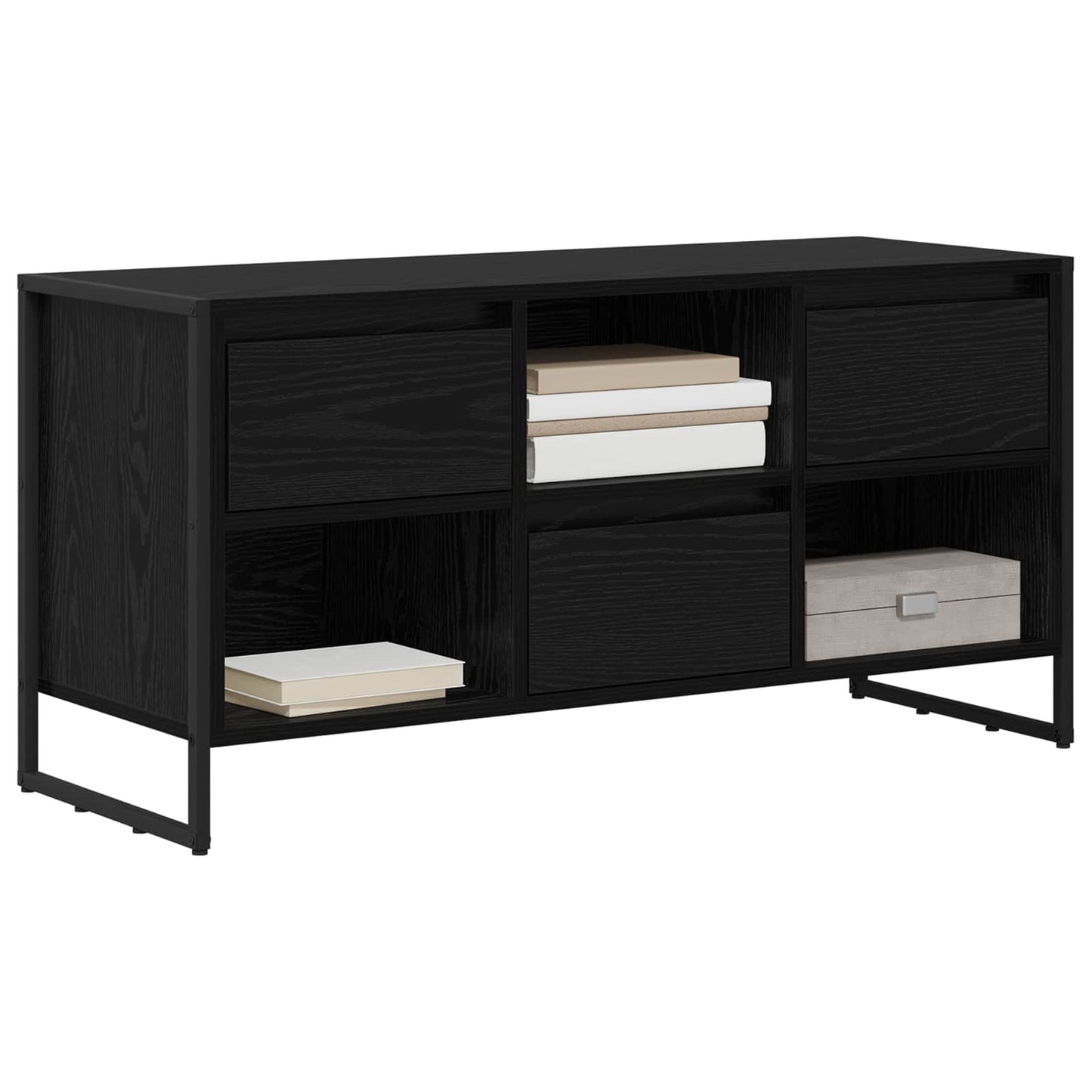 TV szekrény 100 x 36 x 49,5 cm Fekete tölgy Szerelt Fa