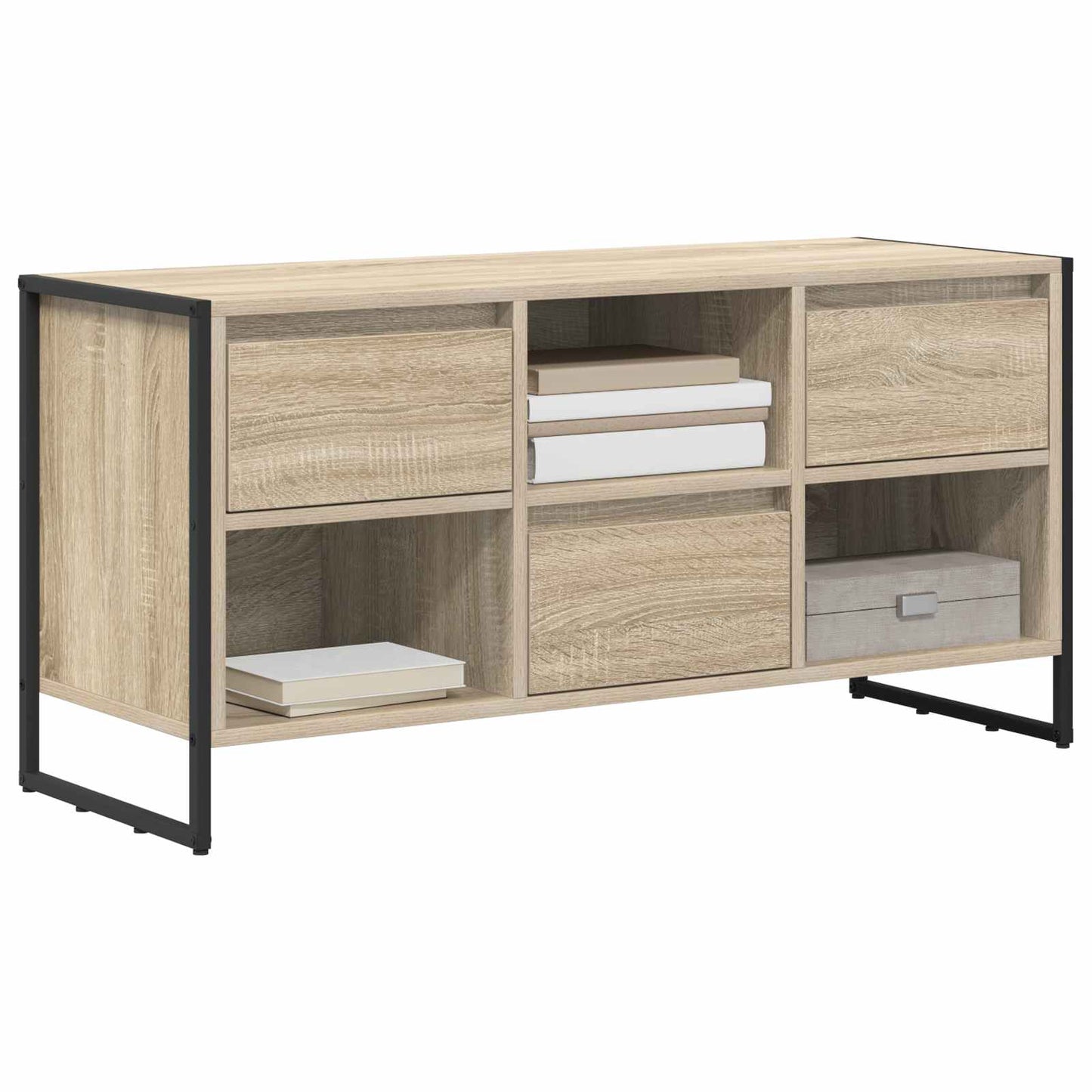 TV szekrény 100 x 36 x 49,5 cm Sonoma Szerelt Fa