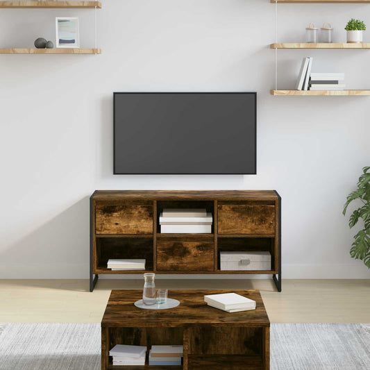 TV szekrény fiókkal Füstös tölgy 100 x 36 x 49,5 cm Faanyag