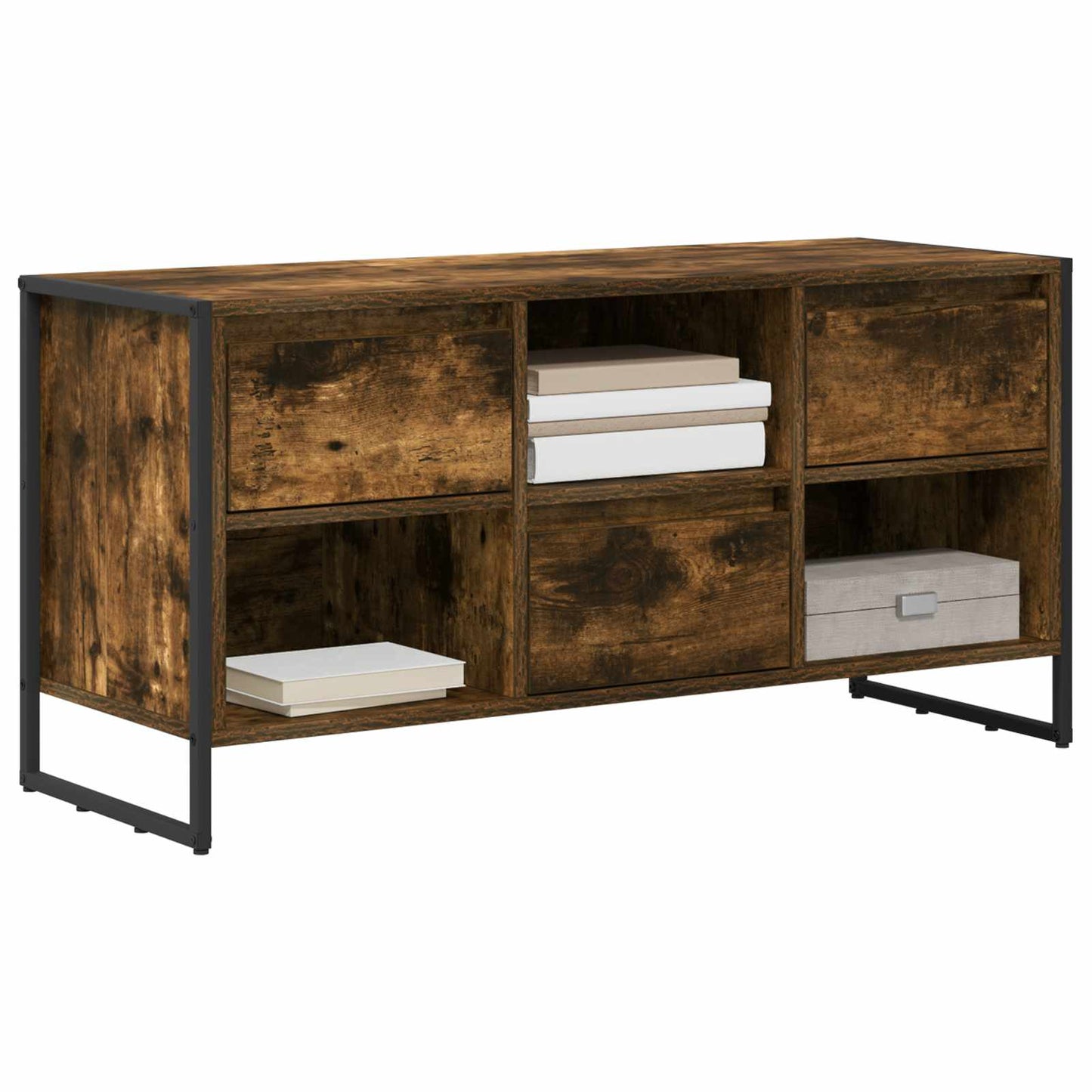 TV szekrény 100 x 36 x 49,5 cm Füstös tölgy Szerelt Fa