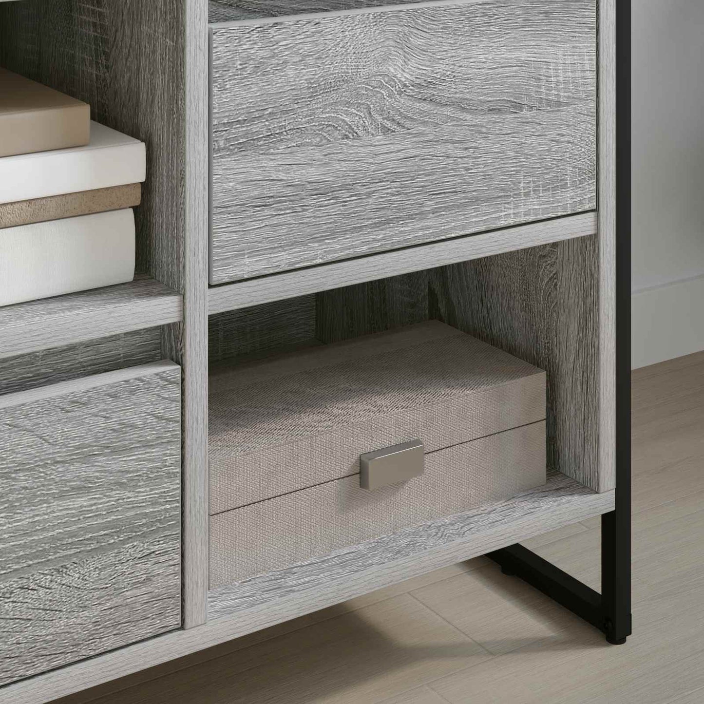 TV szekrény 100 x 36 x 49,5 cm Szürke Sonoma Szerelt Fa