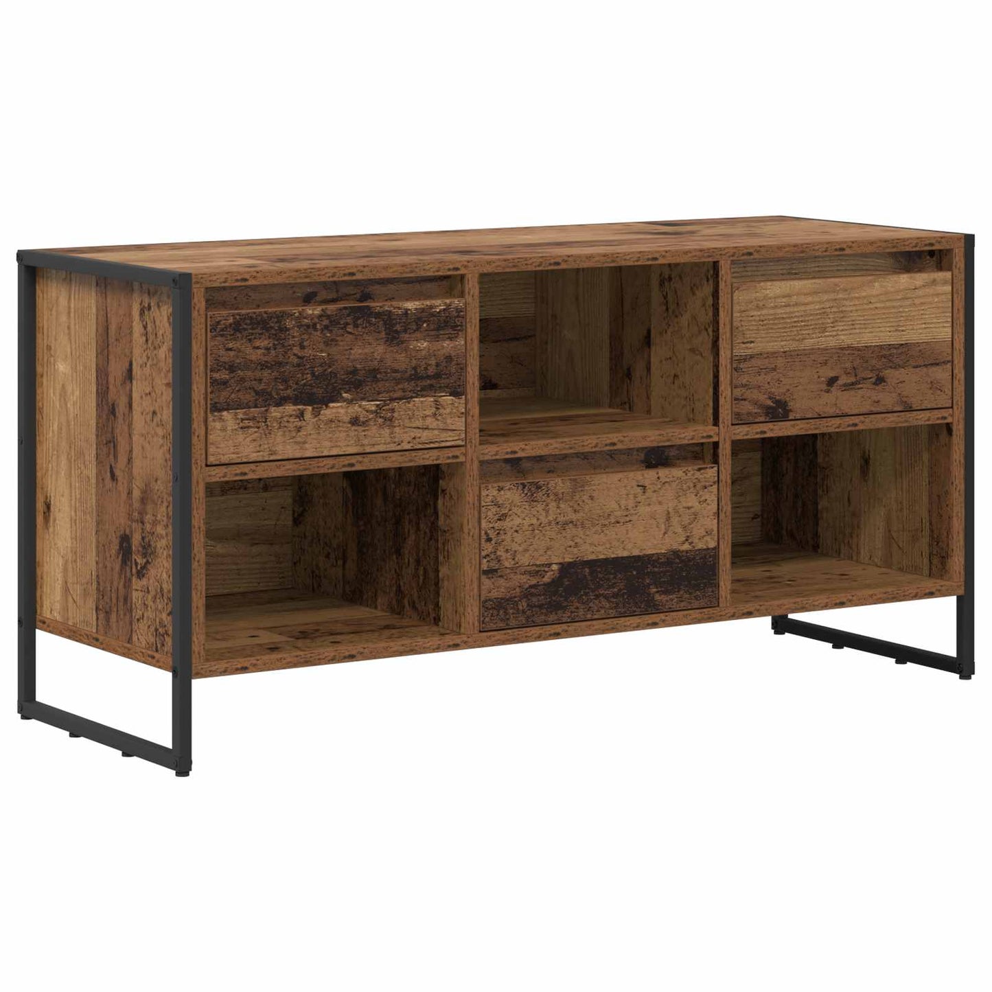 TV szekrény fiókkal Öreg fa 100 x 36 x 49,5 cm Faanyag