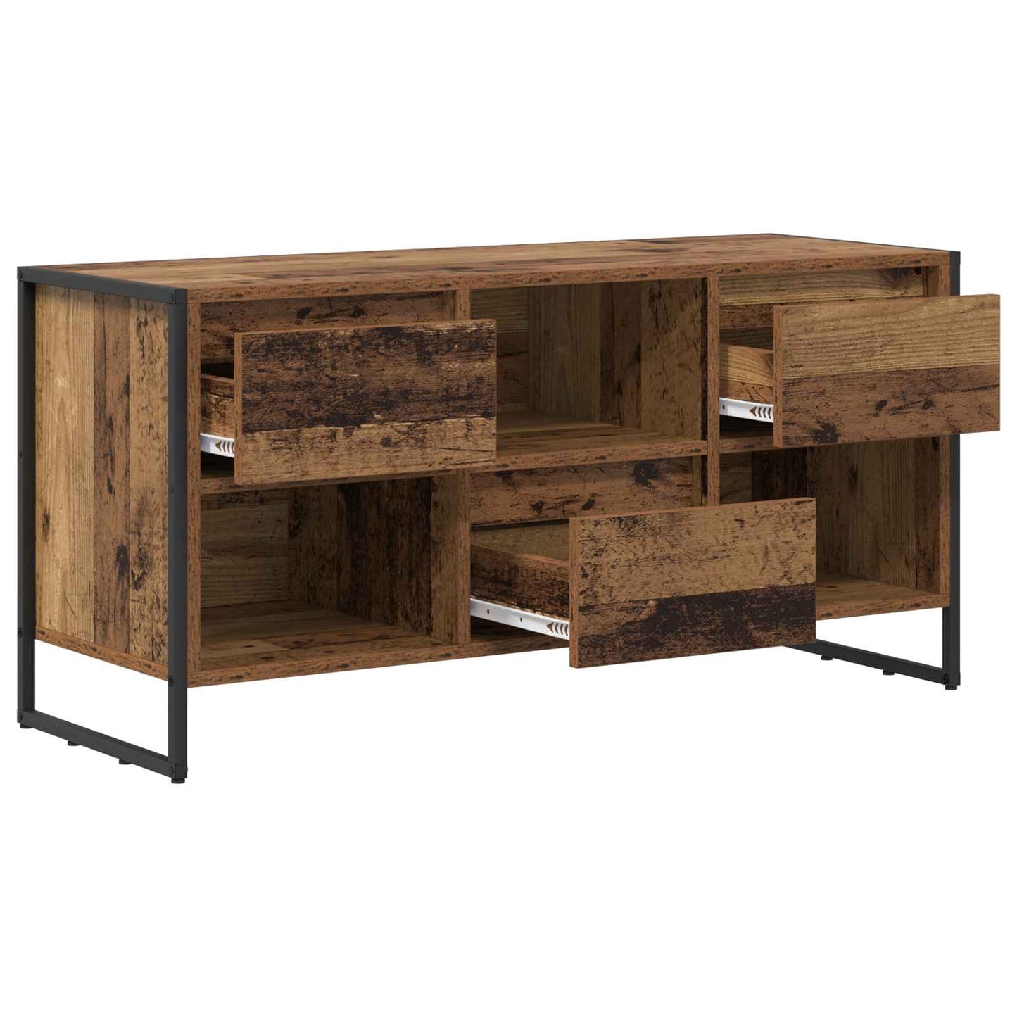 TV szekrény 100 x 36 x 49,5 cm Öreg fa Szerelt Fa