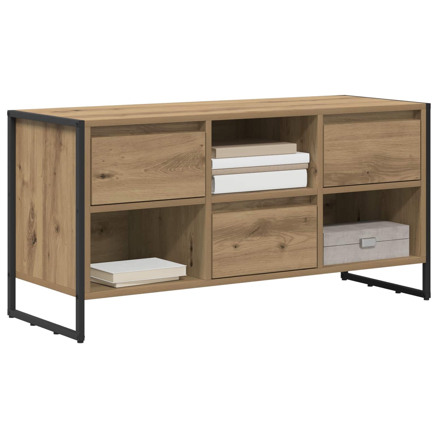 TV szekrény 100 x 36 x 49,5 cm Művészi tölgy Szerelt Fa