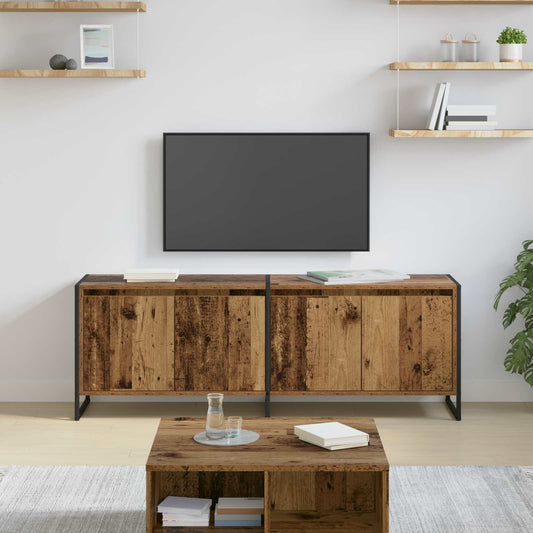 TV szekrény Öreg fa 140 x 36 x 49.5 cm Faanyag