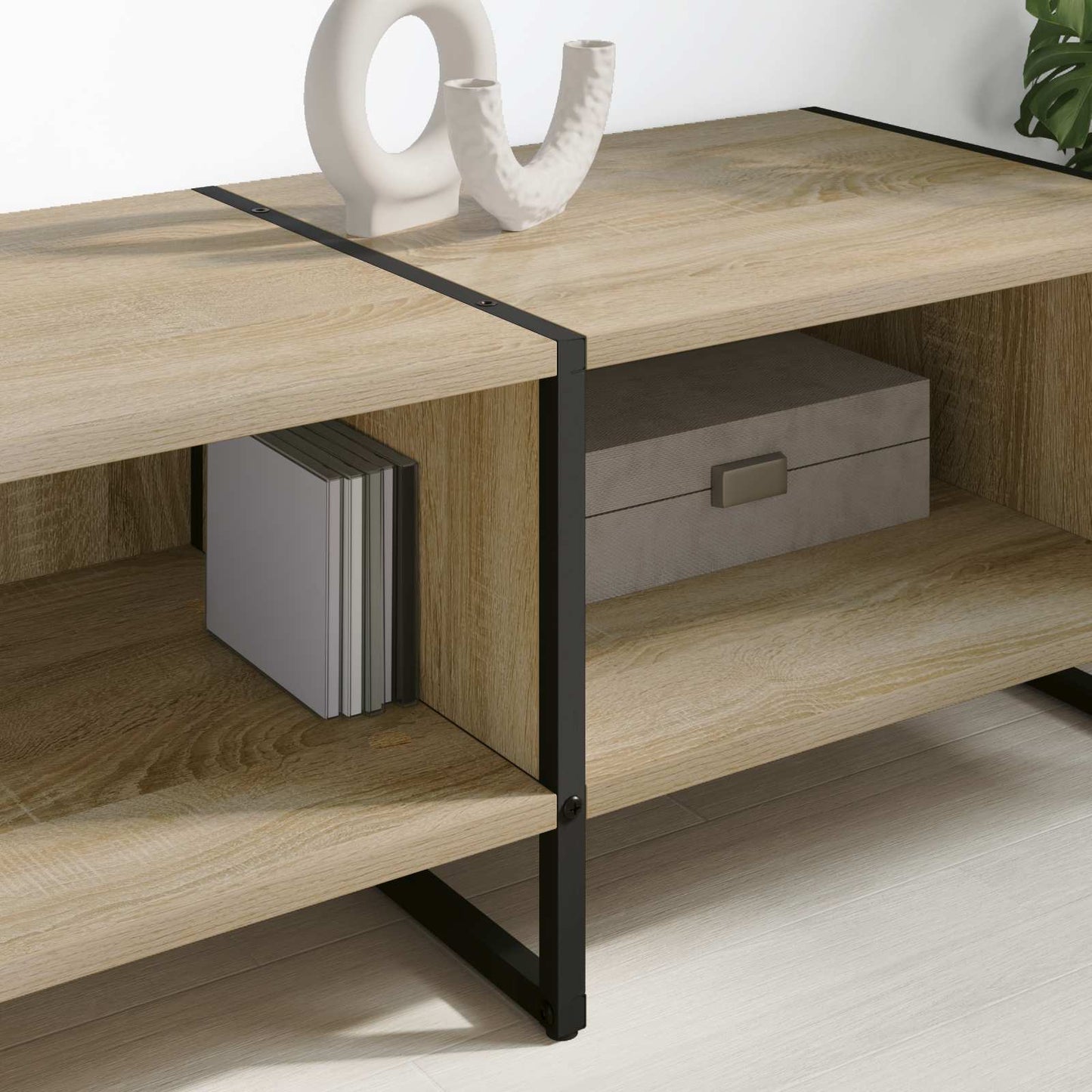 TV szekrény 170.5 x 36 x 30.5 cm Sonoma Szerelt Fa