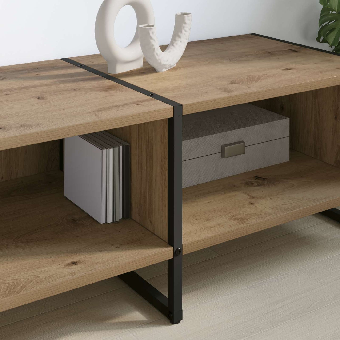 TV szekrény 170.5 x 36 x 30.5 cm Művészi tölgy Szerelt Fa