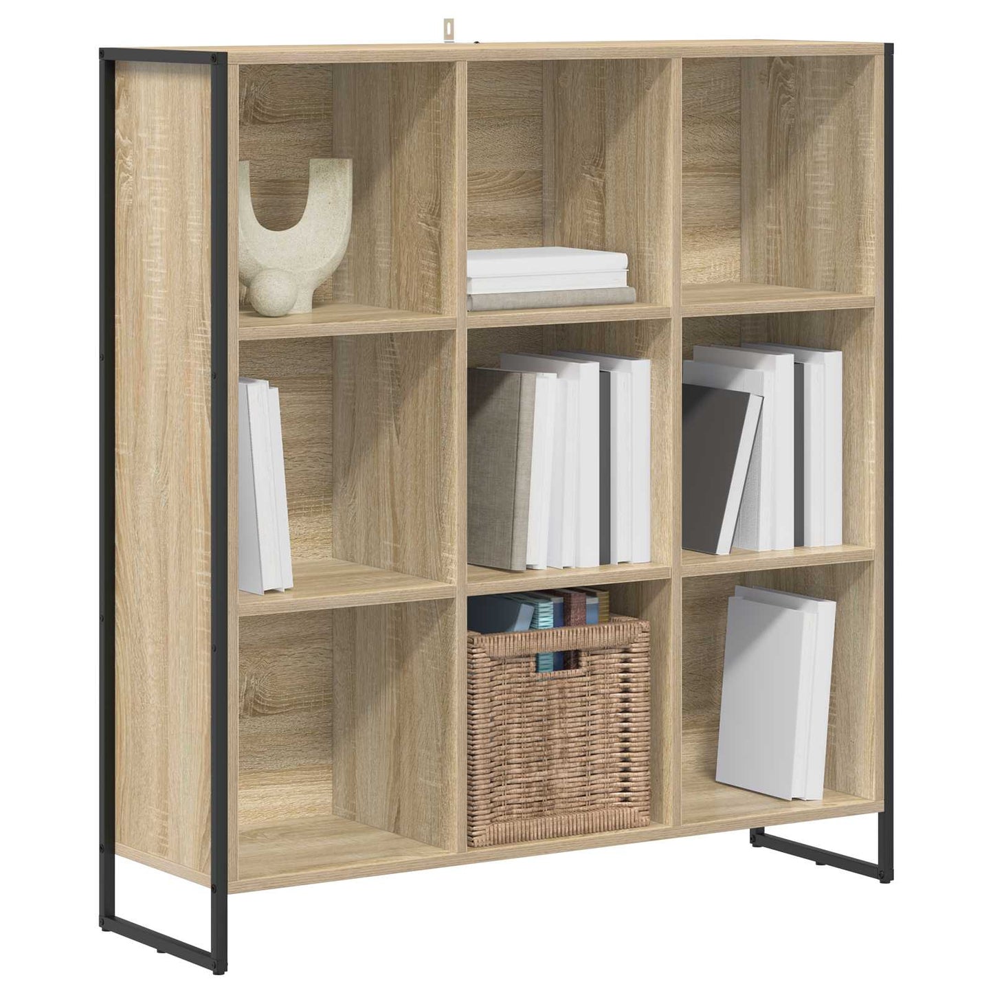Könyvespolc 99.5 x 30 x 108.5 cm Szerelt Fa Sonoma