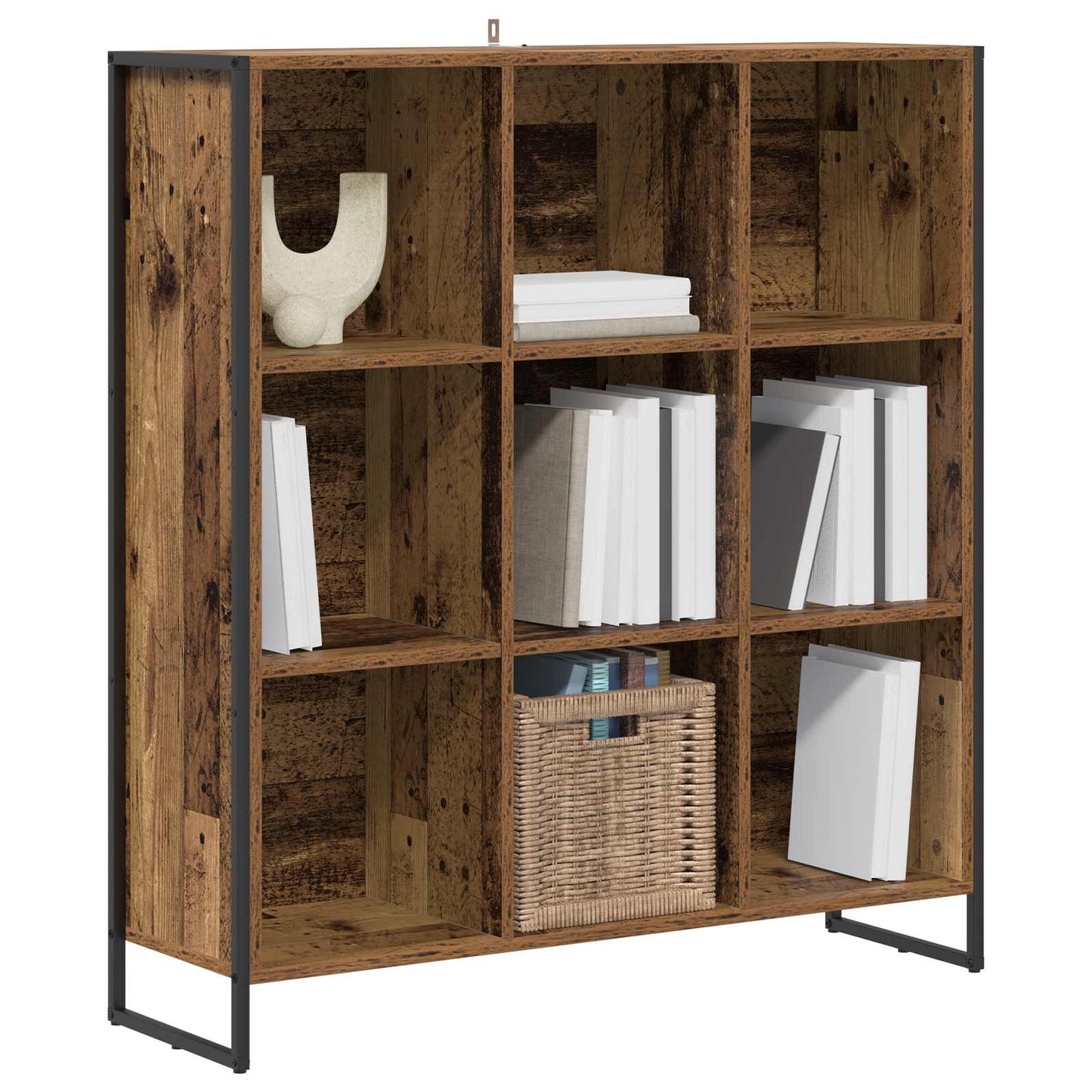 Könyvespolc 99.5 x 30 x 108.5 cm Szerelt Fa Öreg fa