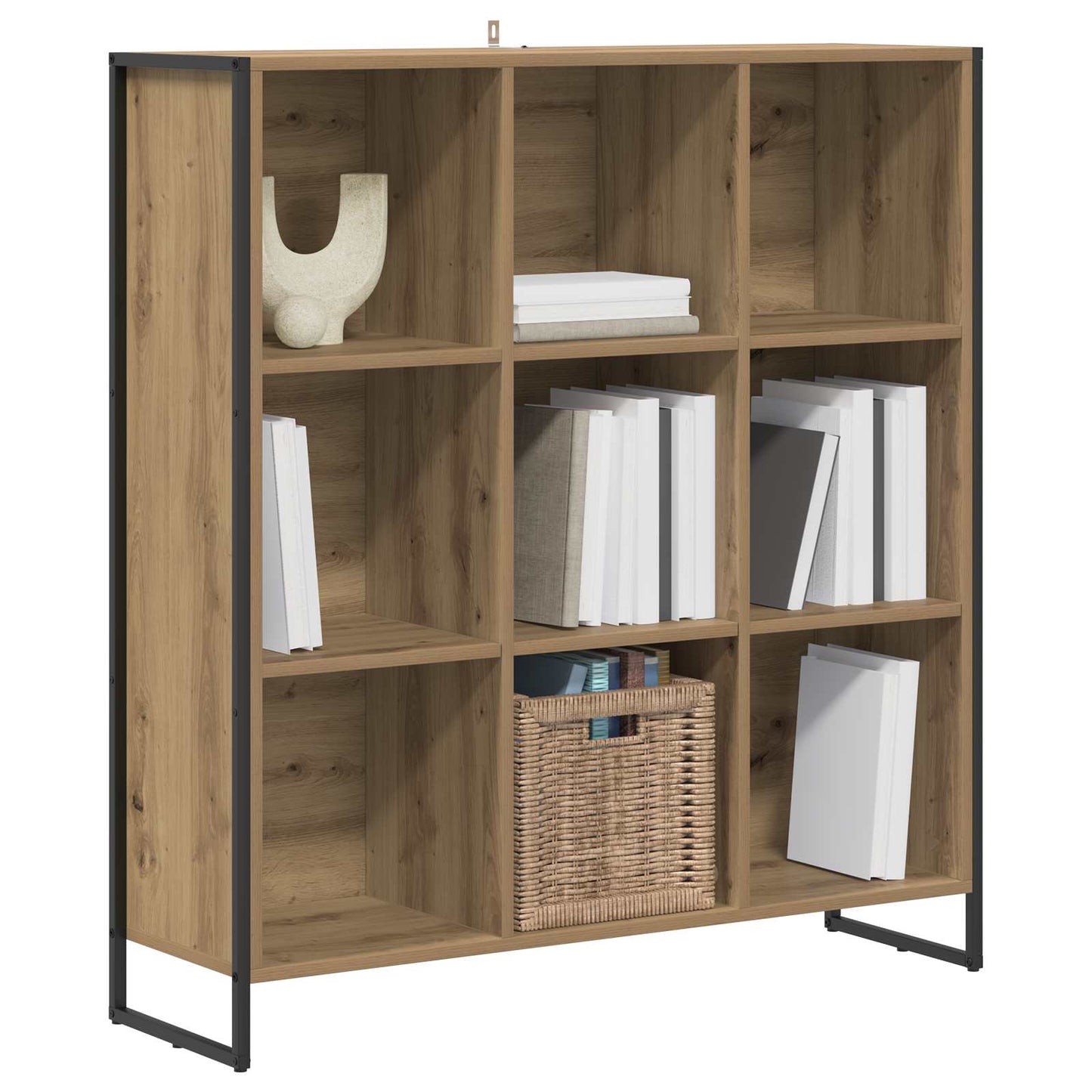 Könyvespolc 99.5 x 30 x 108.5 cm Szerelt Fa Művészi tölgy