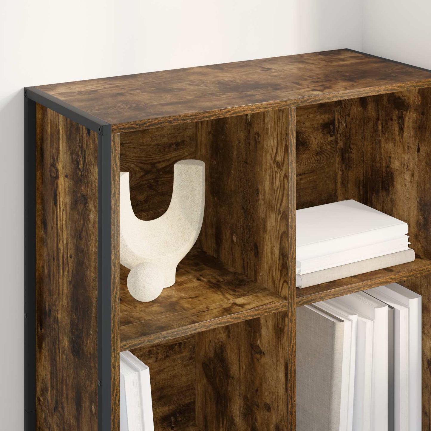 Könyvespolc 99.5 x 30 x 108.5 cm Szerelt Fa Füstös tölgy
