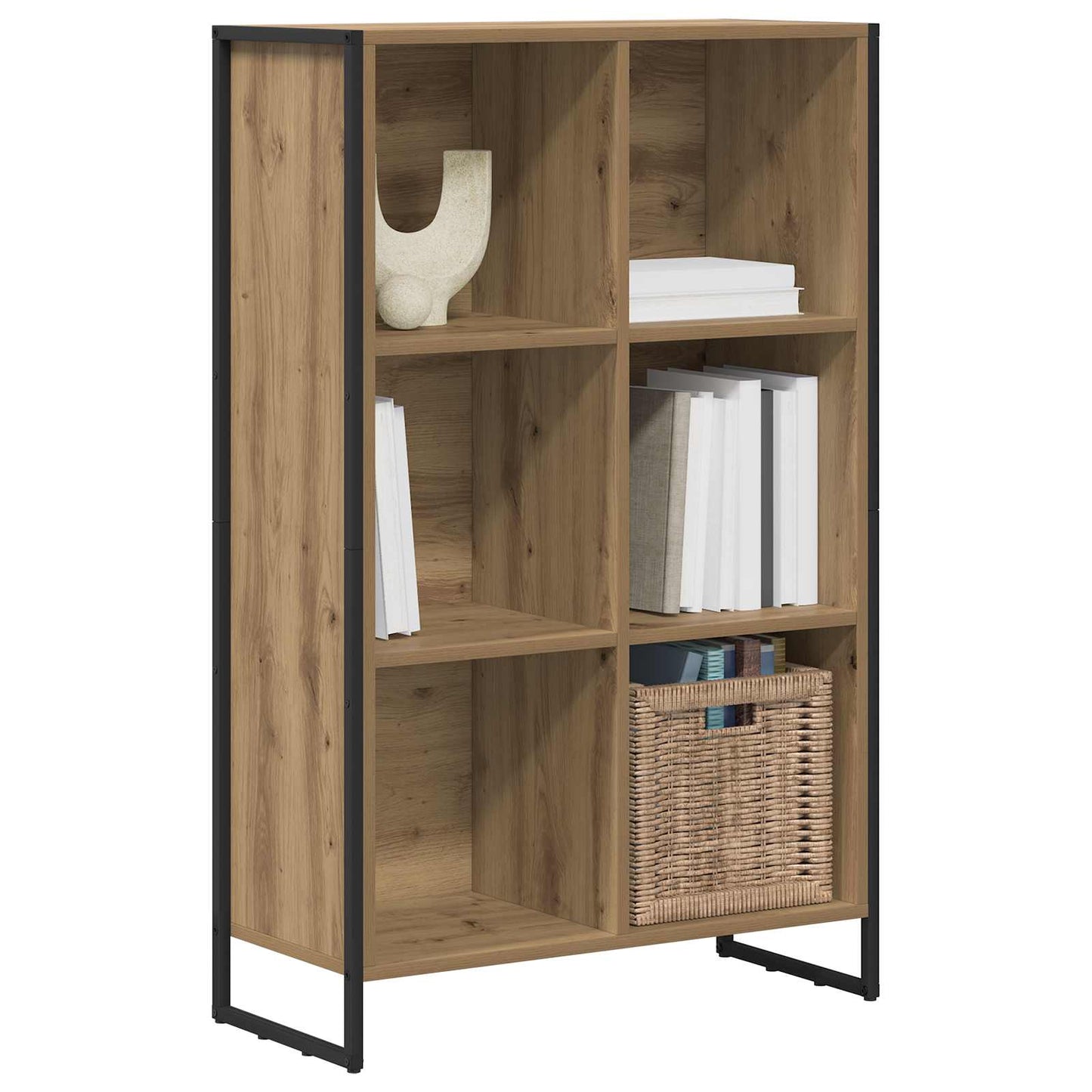 Könyvespolc 99.5 x 30 x 108.5 cm Szerelt Fa Művészi tölgy