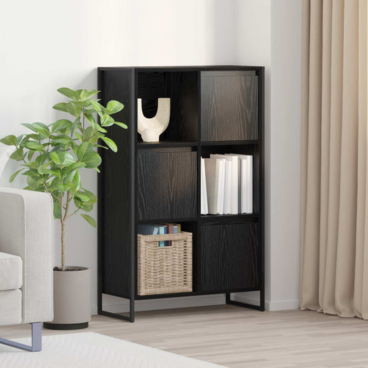 Könyvespolc Fekete tölgy 68 x 30 x 108.5 cm Faanyag