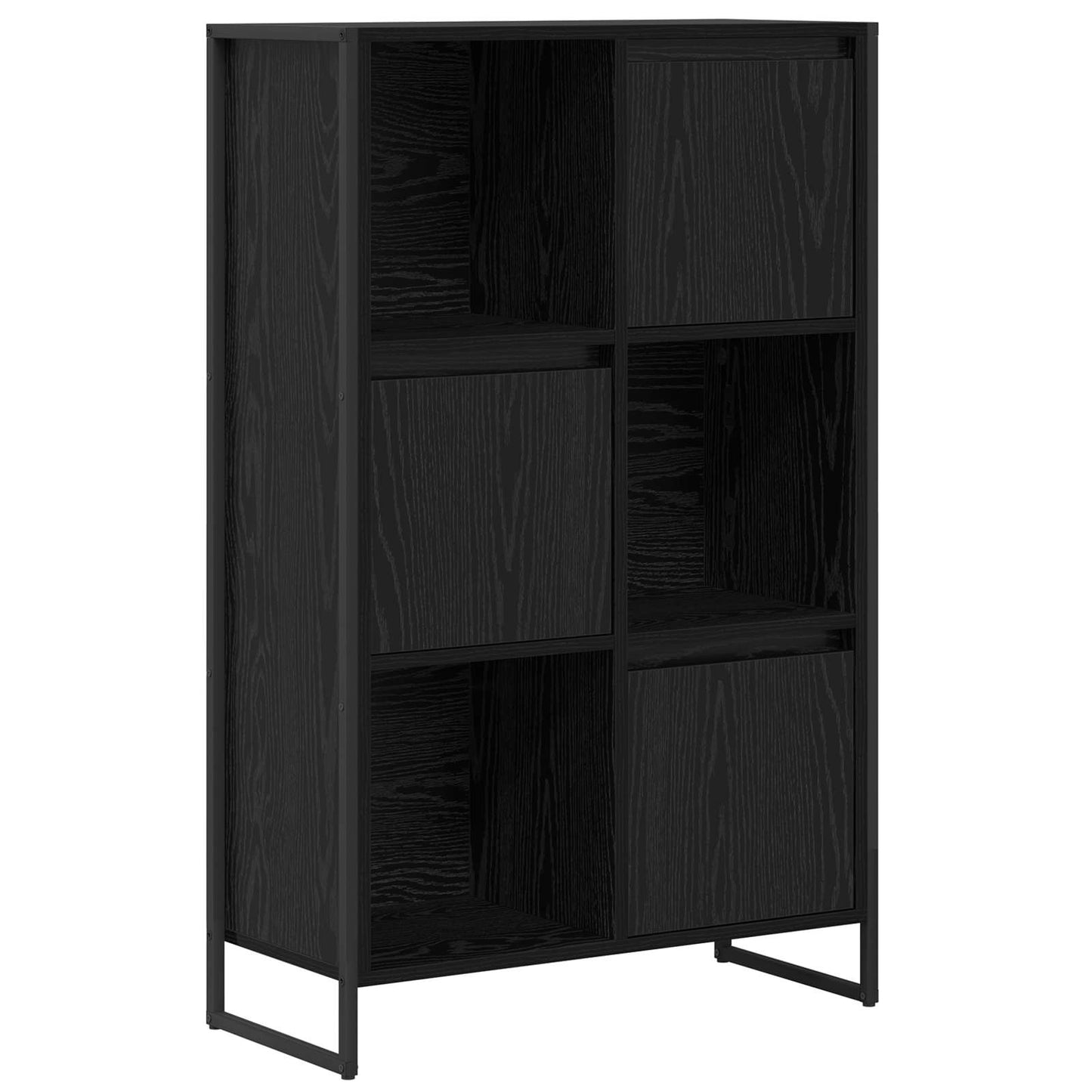 Könyvespolc 68 x 30 x 108.5 cm Szerelt Fa Fekete tölgy