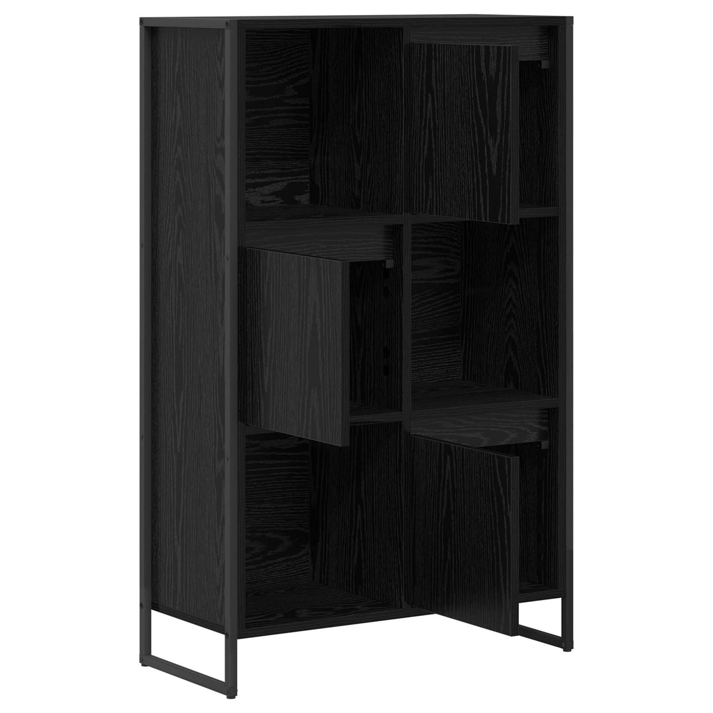 Könyvespolc 68 x 30 x 108.5 cm Szerelt Fa Fekete tölgy