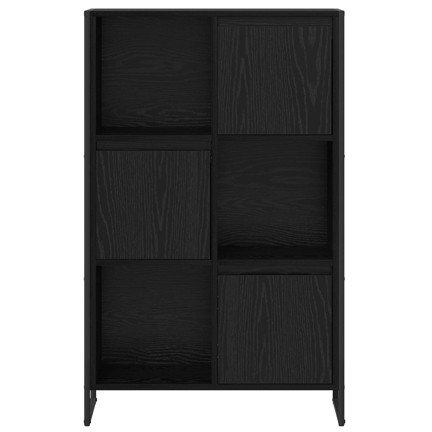 Könyvespolc 68 x 30 x 108.5 cm Szerelt Fa Fekete tölgy