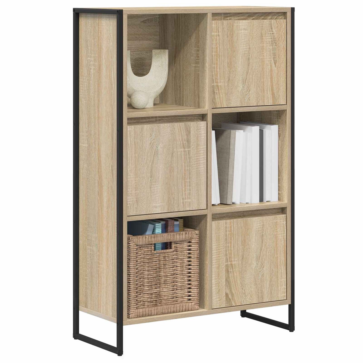 Könyvespolc 68 x 30 x 108.5 cm Szerelt Fa Sonoma
