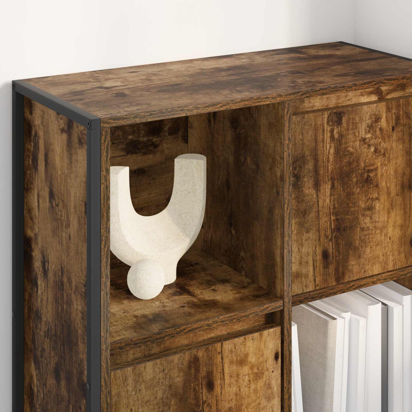 Könyvespolc 68 x 30 x 108.5 cm Szerelt Fa Füstös tölgy