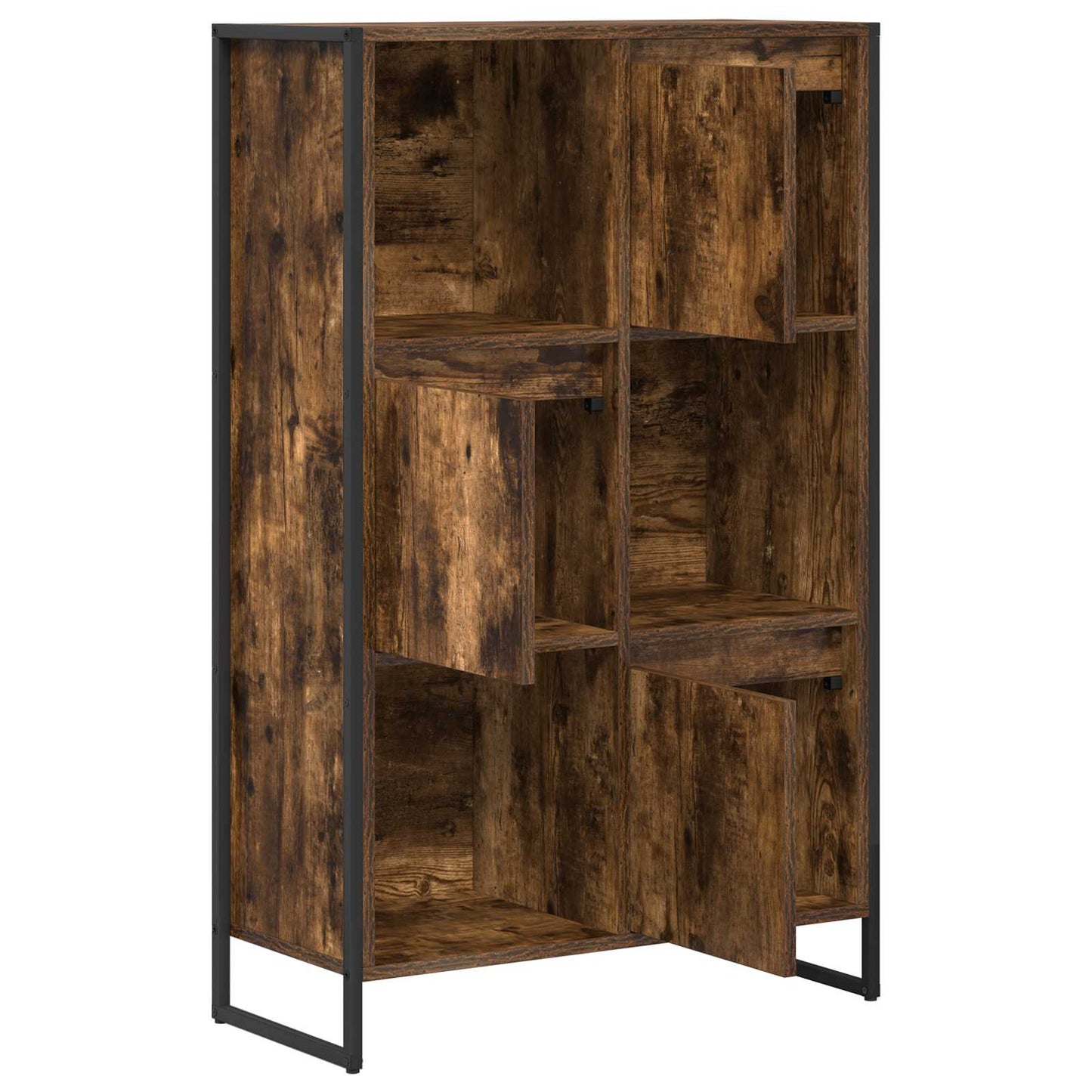 Könyvespolc 68 x 30 x 108.5 cm Szerelt Fa Füstös tölgy