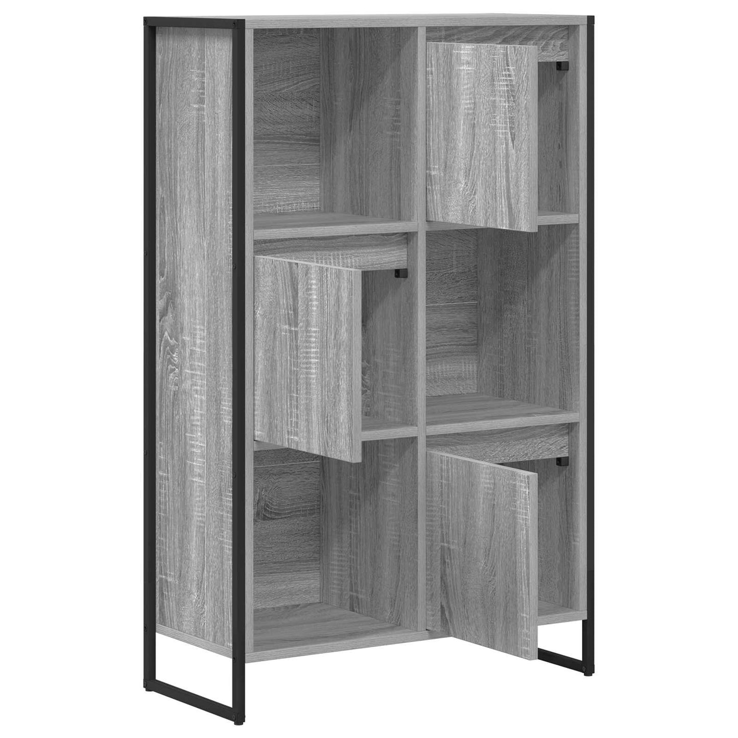 Könyvespolc 68 x 30 x 108.5 cm Szerelt Fa Szürke Sonoma