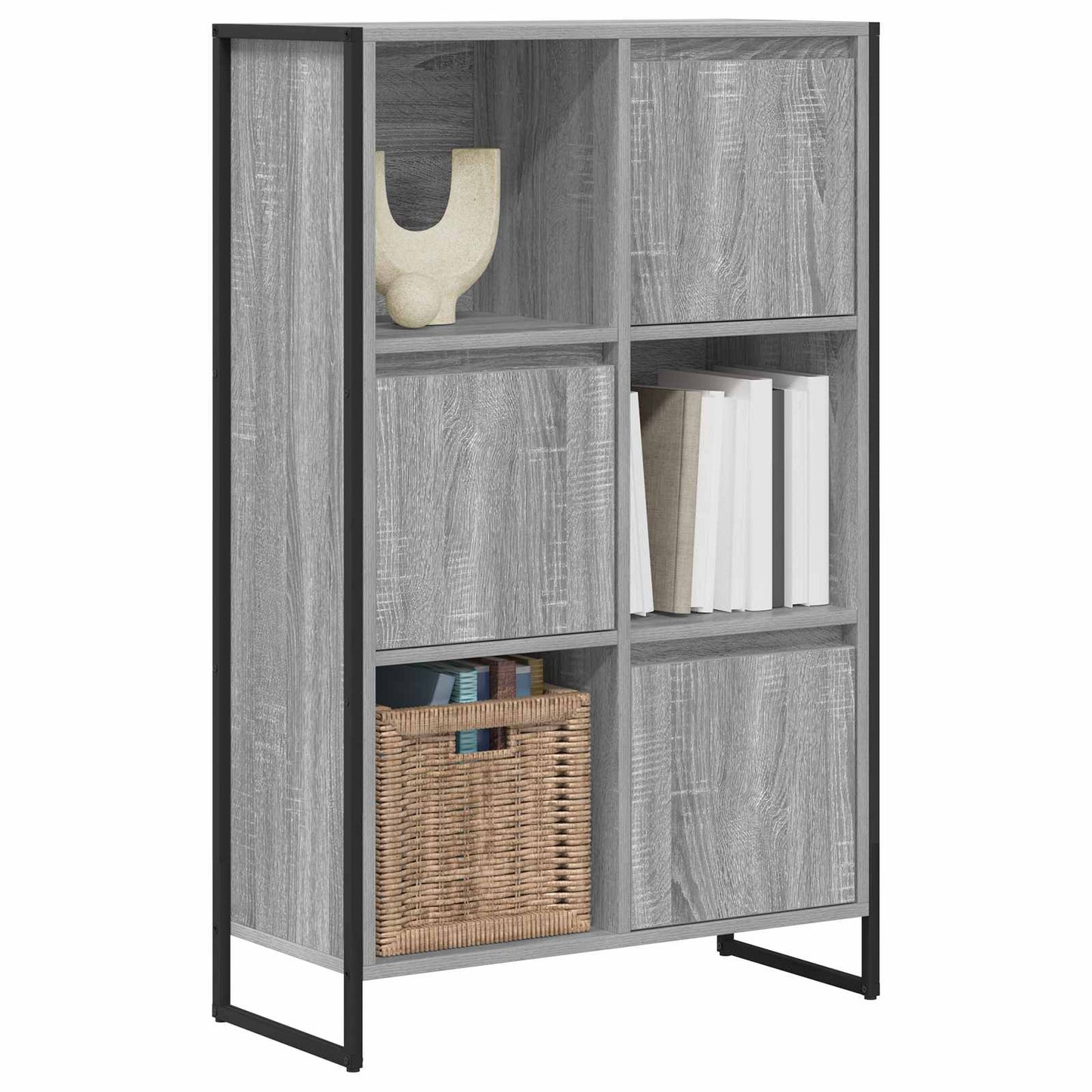 Könyvespolc 68 x 30 x 108.5 cm Szerelt Fa Szürke Sonoma