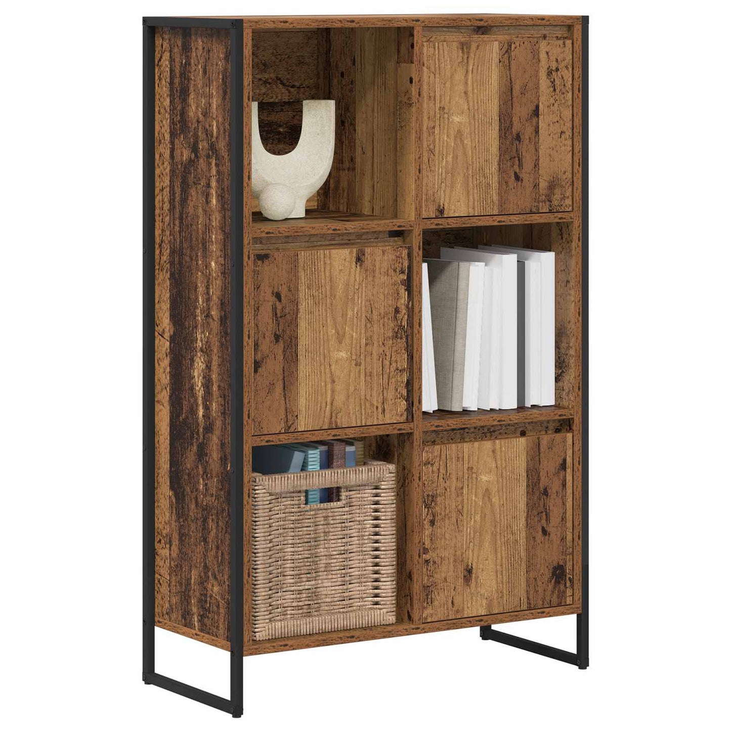 Könyvespolc 68 x 30 x 108.5 cm Szerelt Fa Öreg fa