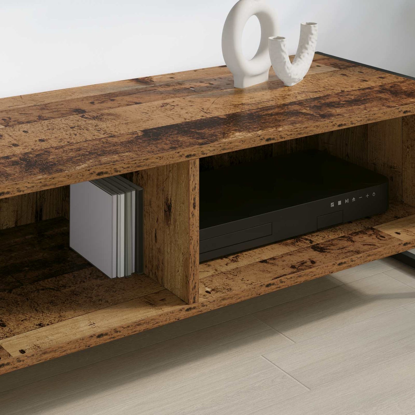 TV szekrény 100 x 36.5 x 30.5 cm Öreg fa Szerelt Fa
