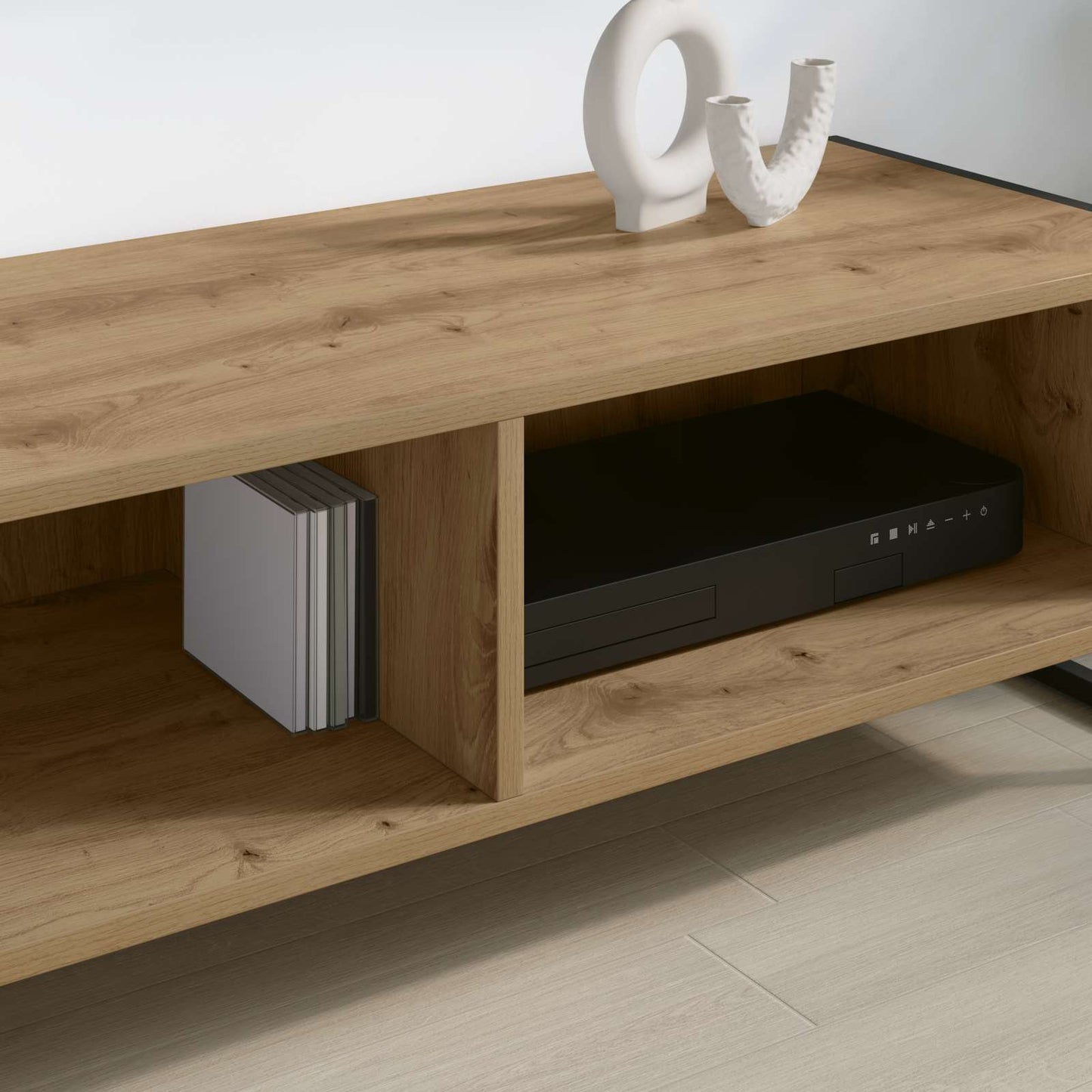 TV szekrény 100 x 36.5 x 30.5 cm Művészi tölgy Szerelt Fa