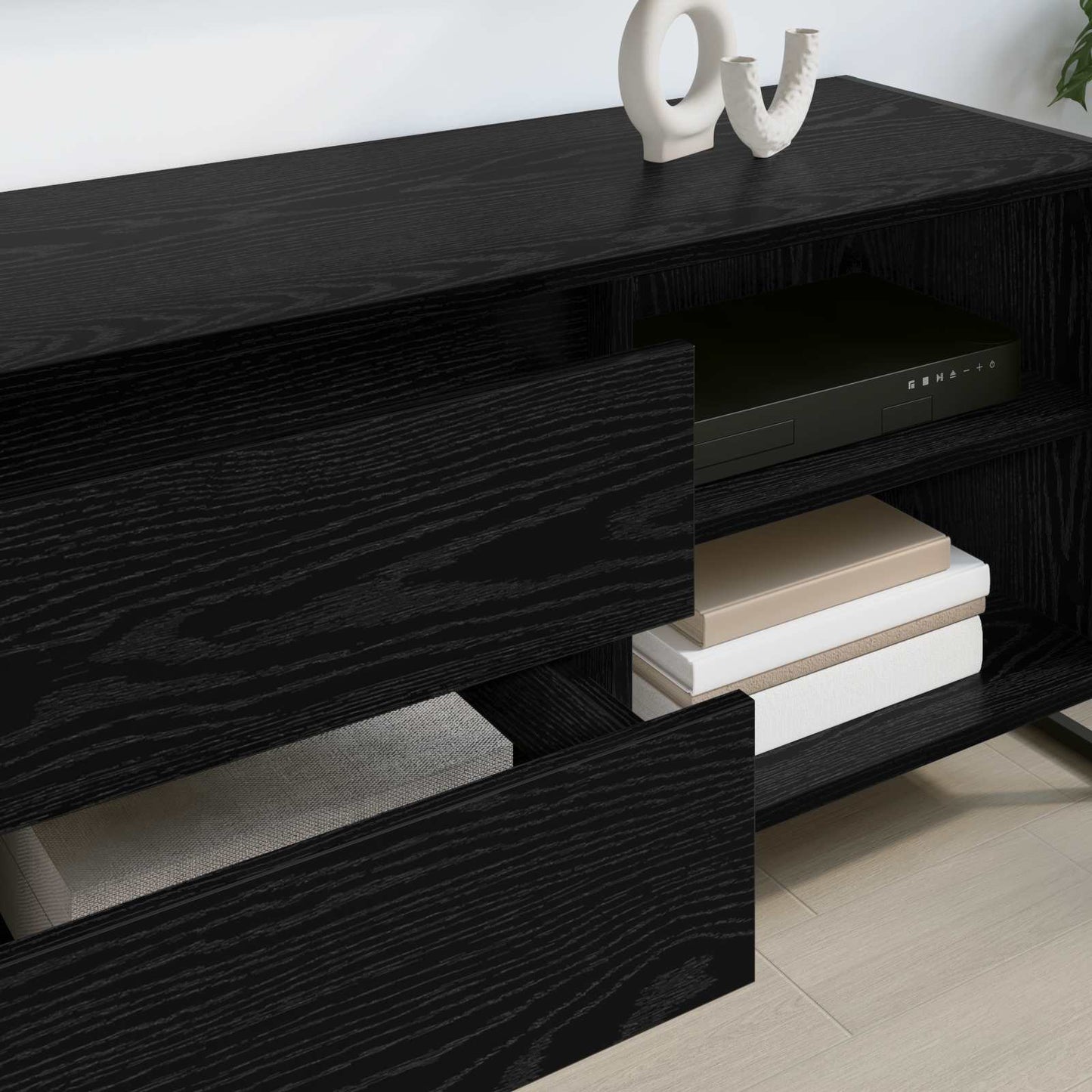 TV szekrény 100 x 36 x 49,5 cm Fekete tölgy Szerelt Fa