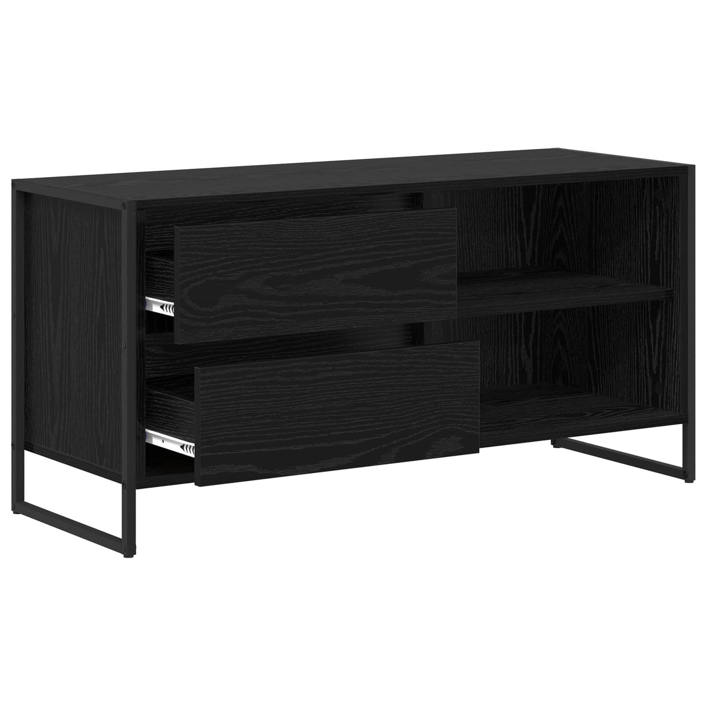 TV szekrény 100 x 36 x 49,5 cm Fekete tölgy Szerelt Fa