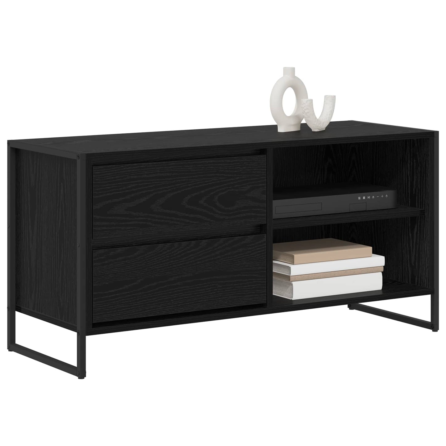 TV szekrény 100 x 36 x 49,5 cm Fekete tölgy Szerelt Fa