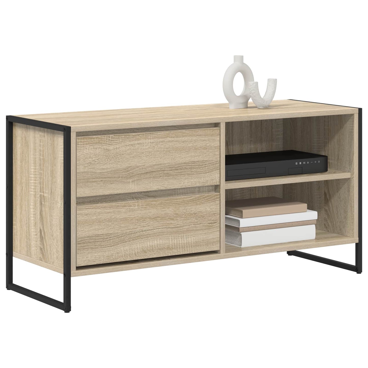 TV szekrény 100 x 36 x 49,5 cm Sonoma Szerelt Fa