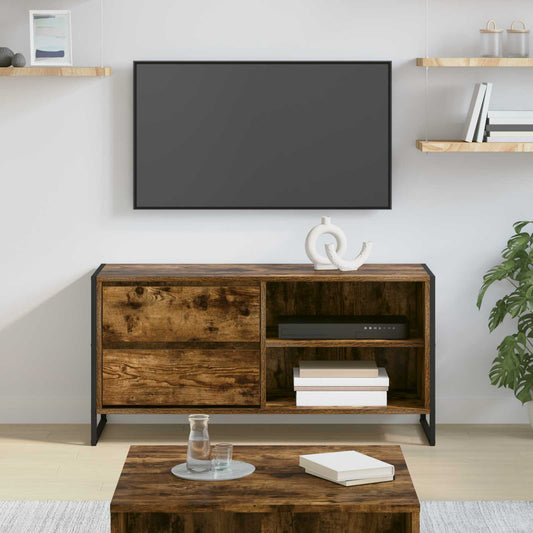 TV szekrény fiókkal Füstös tölgy 100 x 36 x 49,5 cm Faanyag