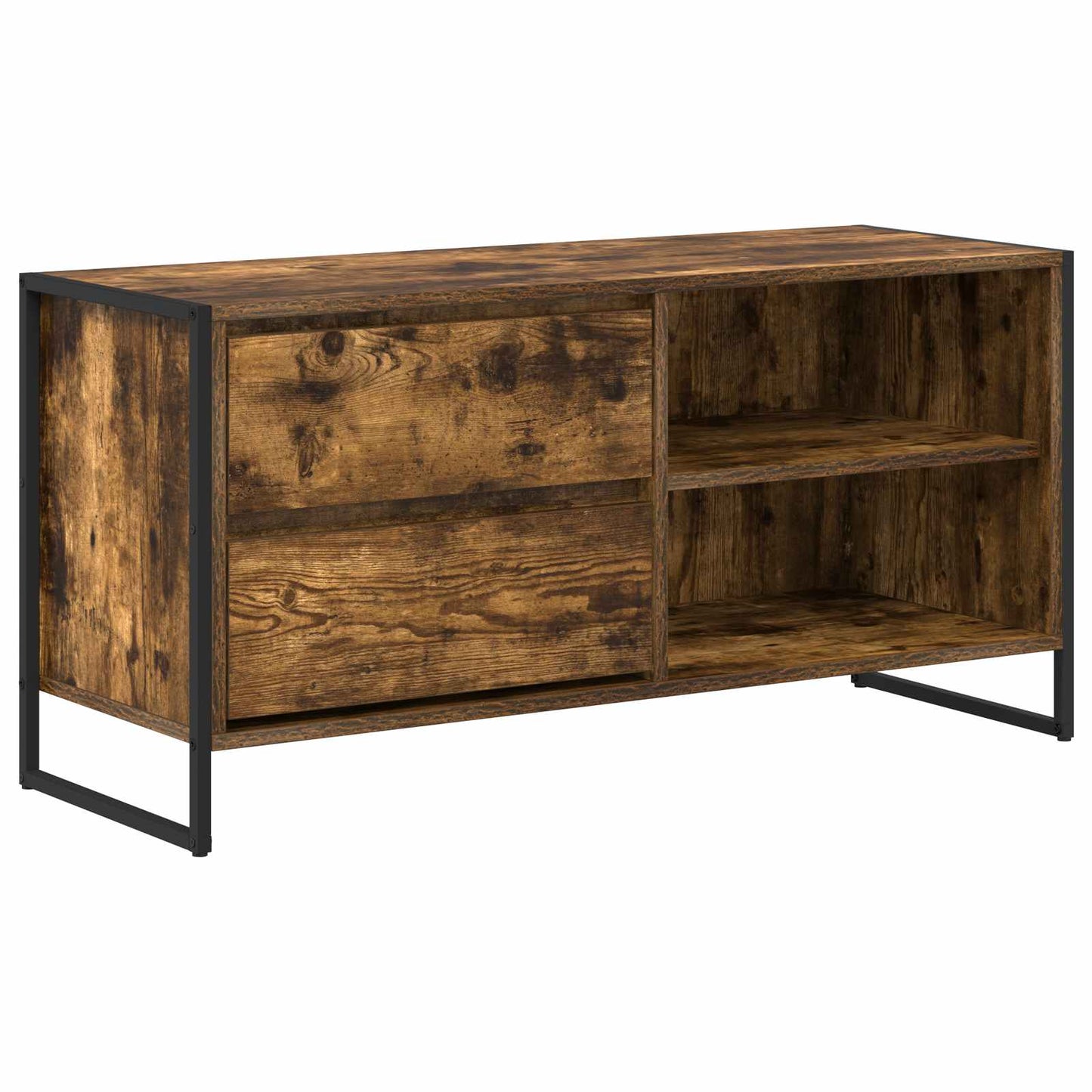TV szekrény 100 x 36 x 49,5 cm Füstös tölgy Szerelt Fa