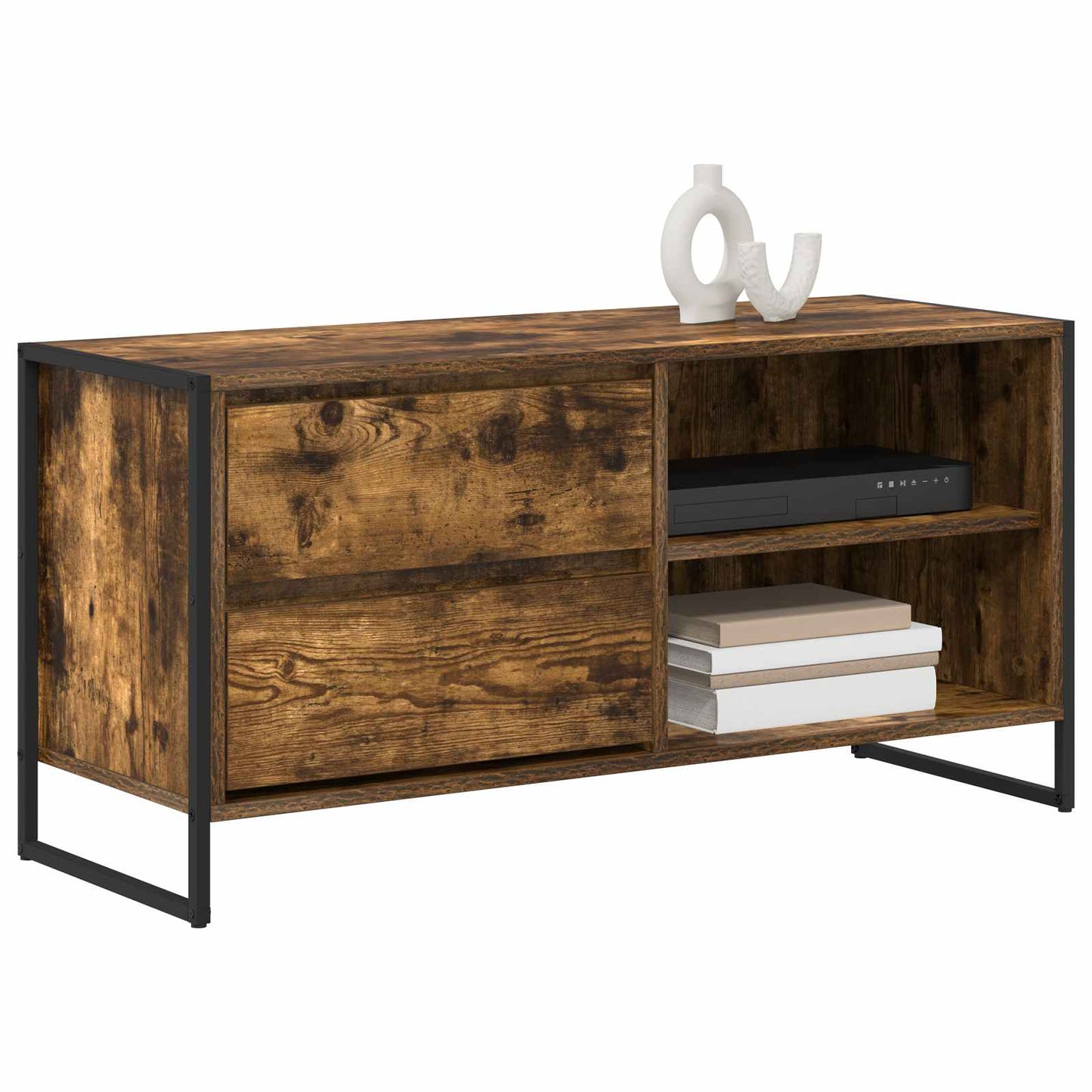 TV szekrény 100 x 36 x 49,5 cm Füstös tölgy Szerelt Fa